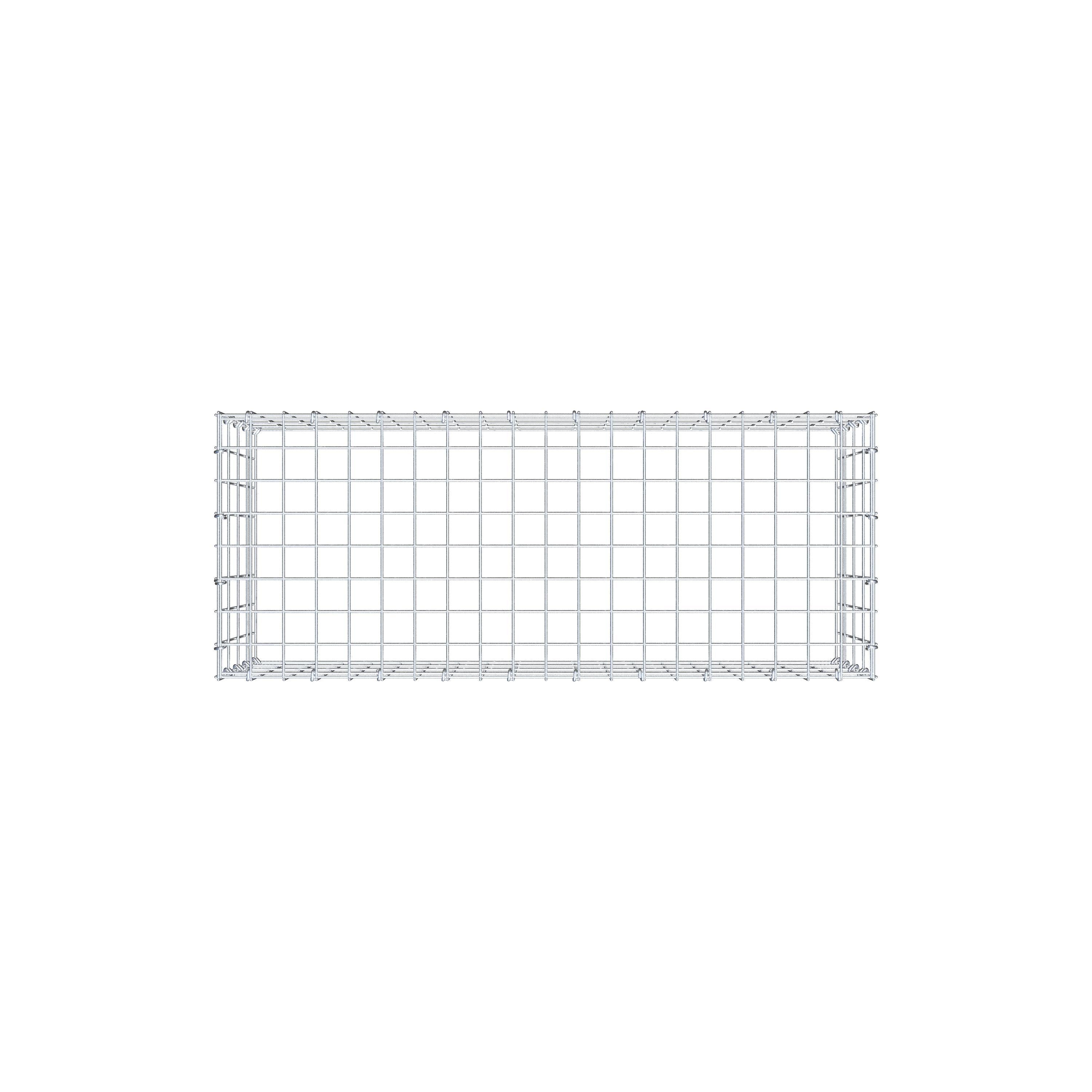 Typ 3 påbyggnadsgabion 100 cm x 40 cm x 40 cm (L x H x D), maskstorlek 5 cm x 10 cm, C-ring
