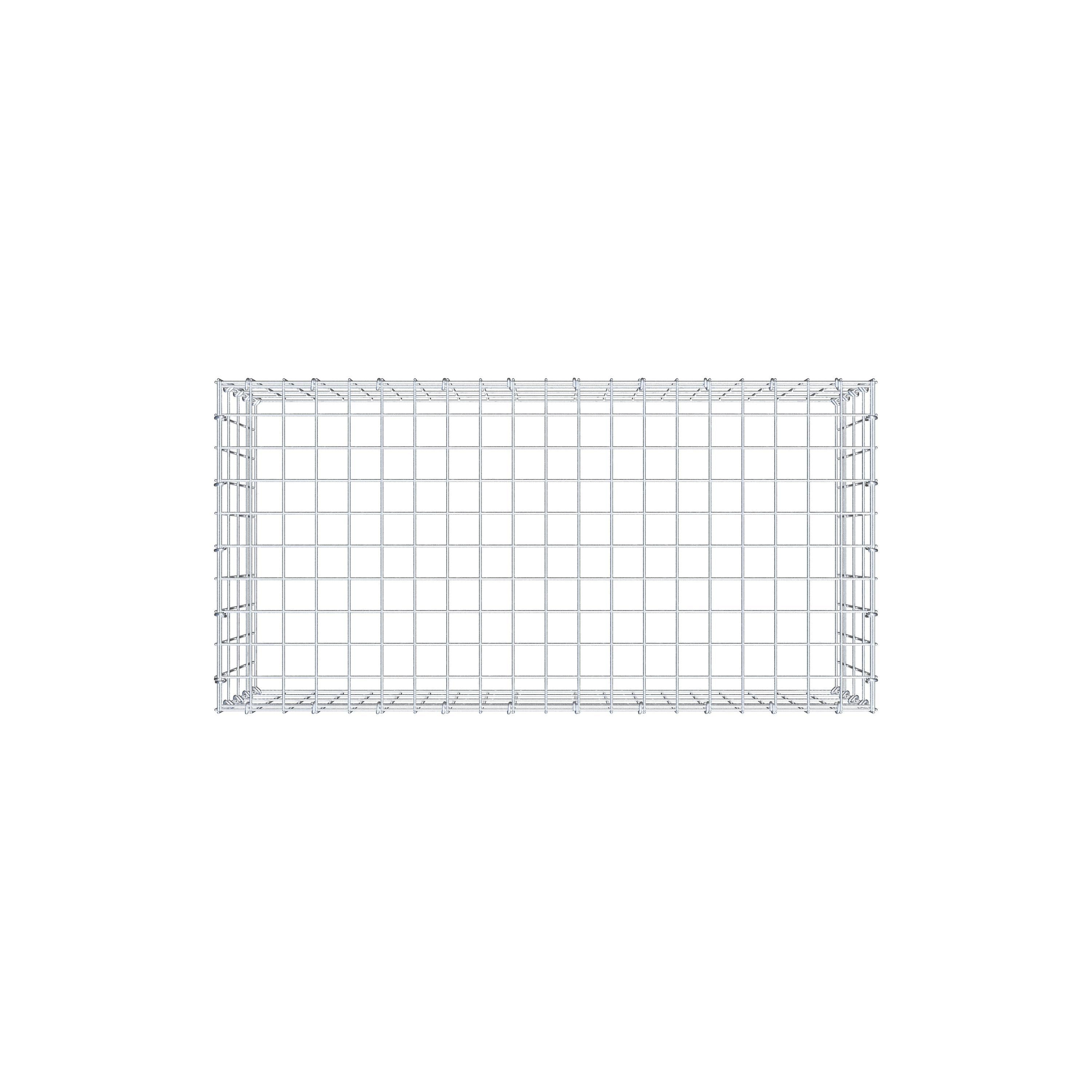 Mounted gabion type 3 100 cm x 40 cm x 50 cm (L x H x D), mesh size 5 cm x 10 cm, C-ring