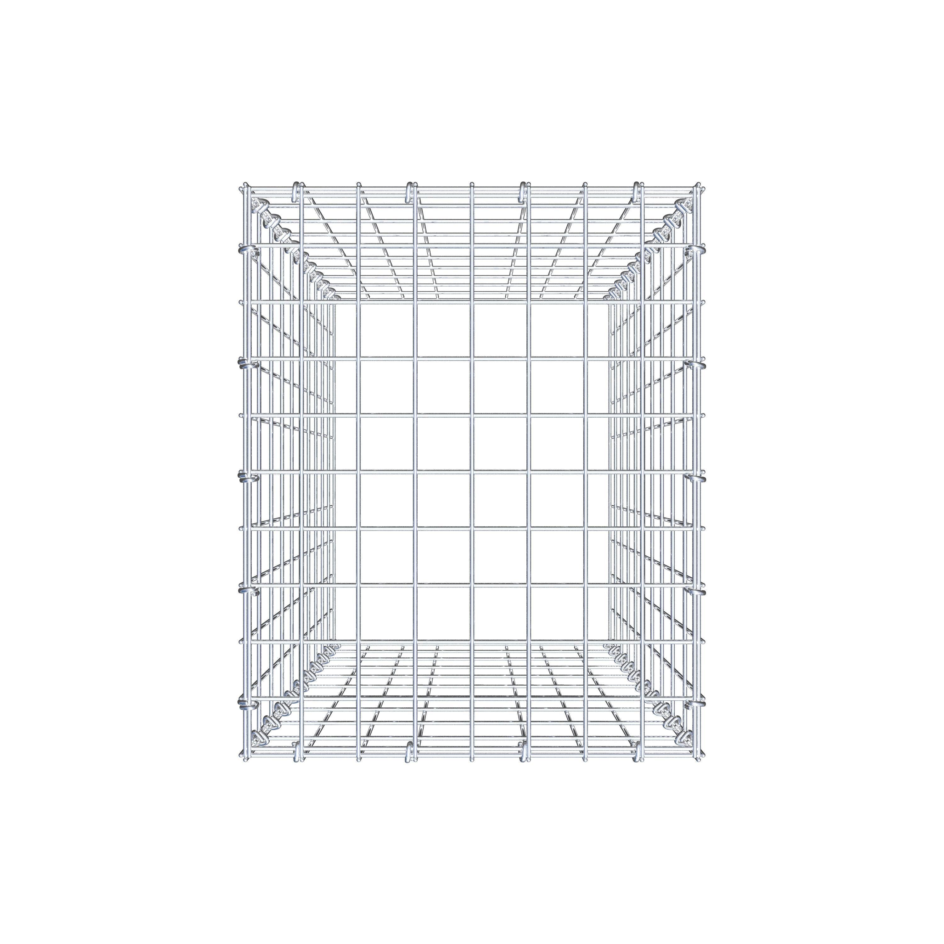 Mounted gabion type 3 100 cm x 40 cm x 50 cm (L x H x D), mesh size 5 cm x 10 cm, C-ring