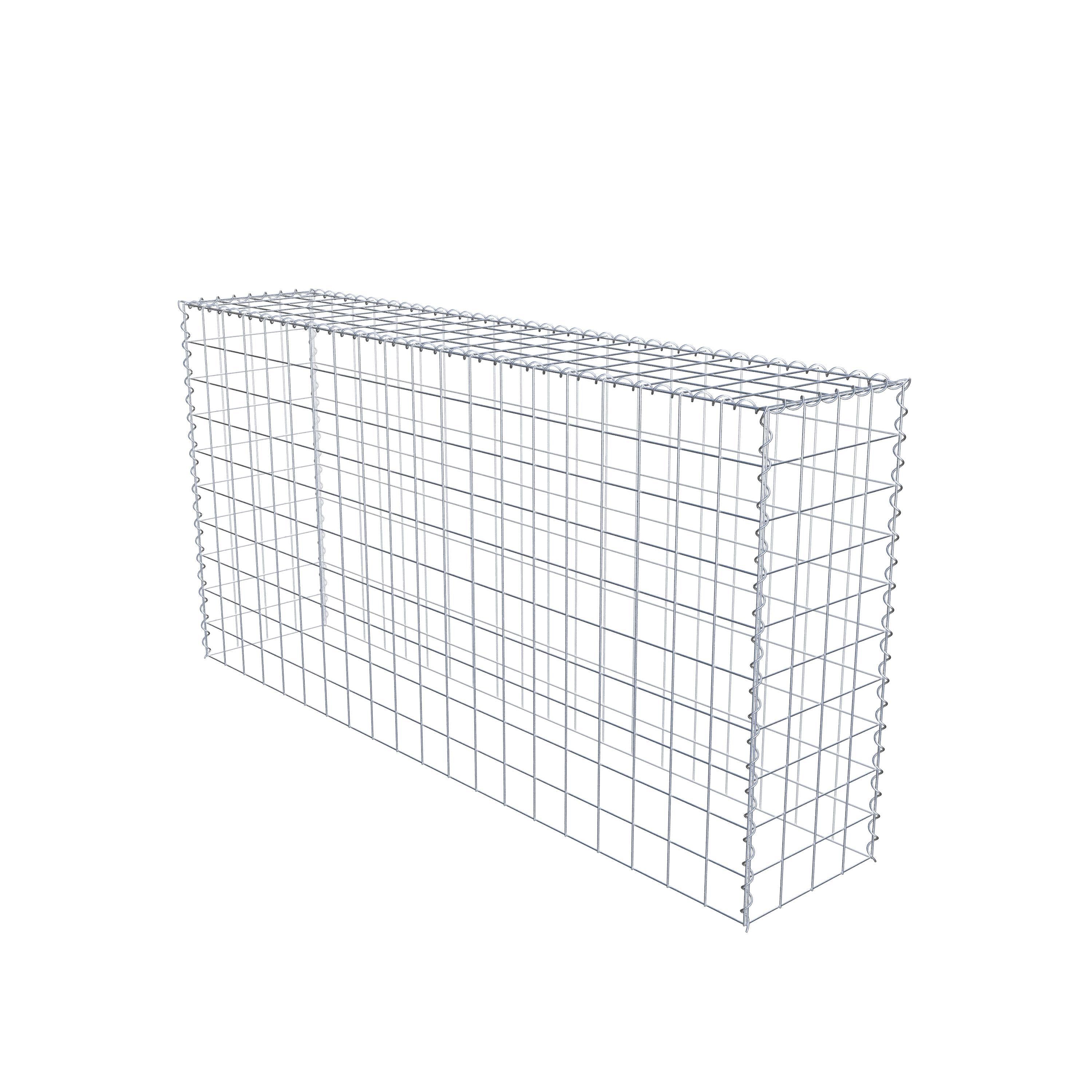 Grown-on gabion type 3 200 cm x 100 cm x 40 cm (L x H x D), mesh size 10 cm x 10 cm, spiral