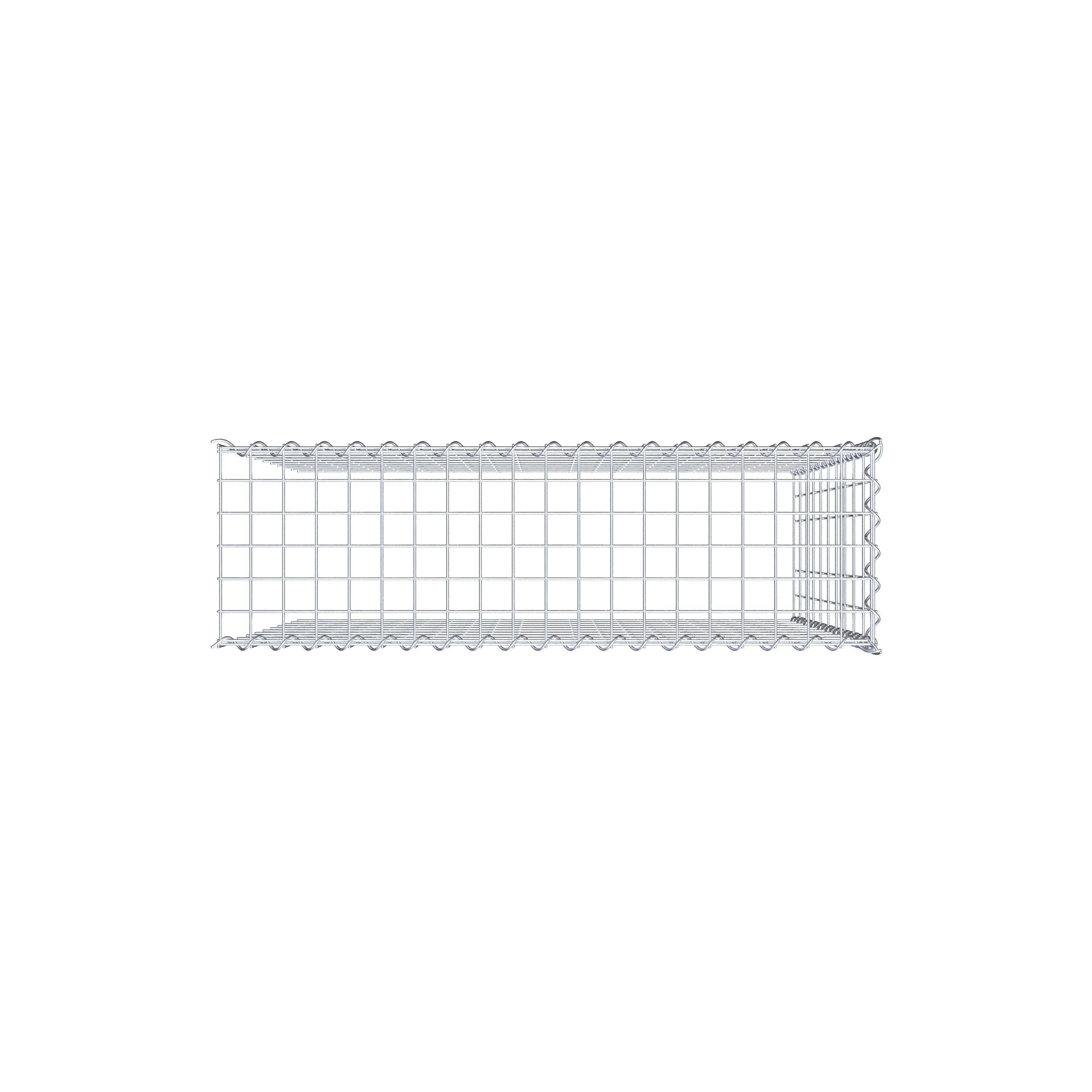 Påväxt gabion typ 4 100 cm x 100 cm x 30 cm (L x H x D), maskstorlek 5 cm x 10 cm, spiral