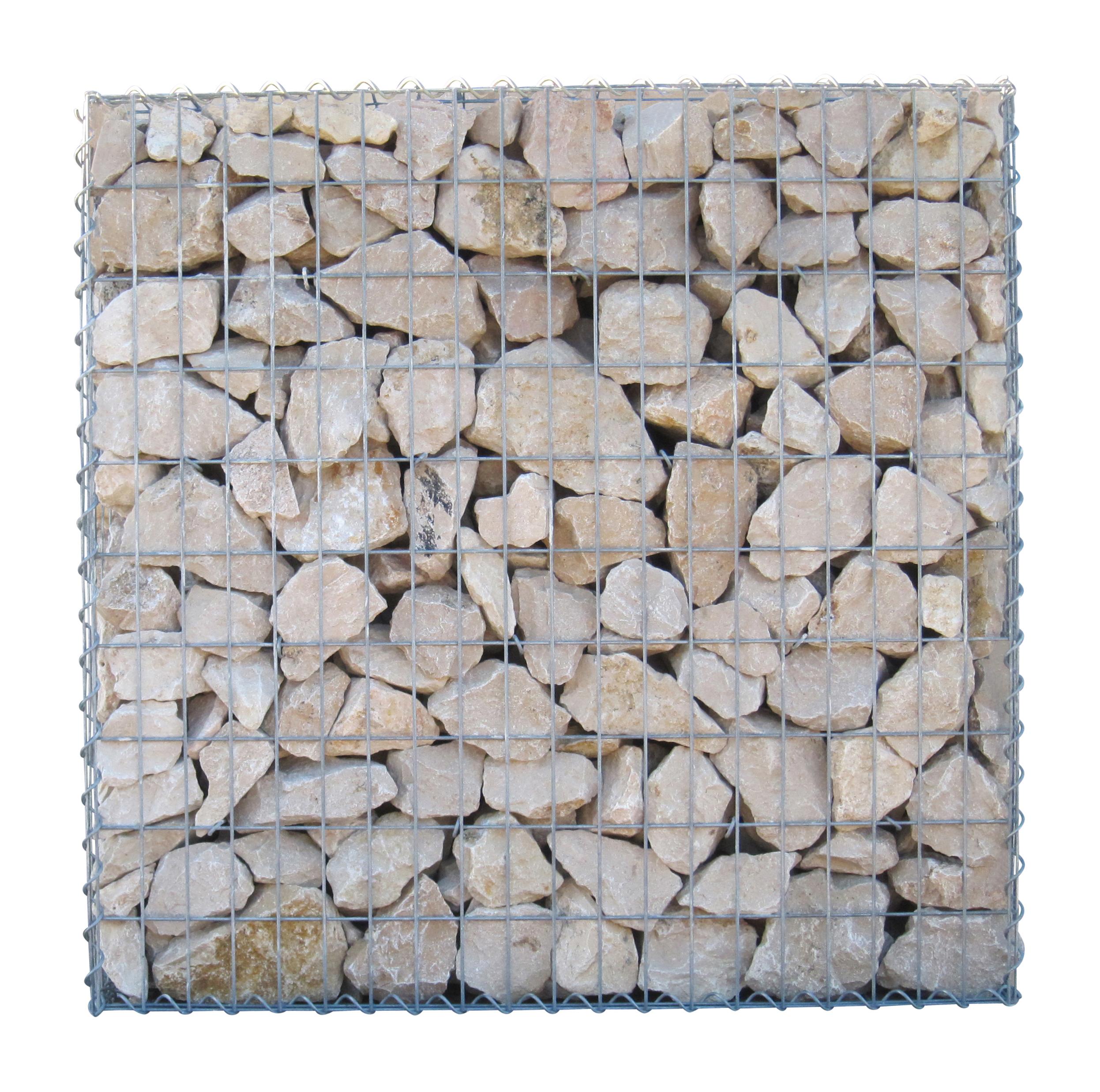 Gabion 100 cm x 100 cm x 30 cm (L x H x P), mailles 5 cm x 10 cm, anneau en C