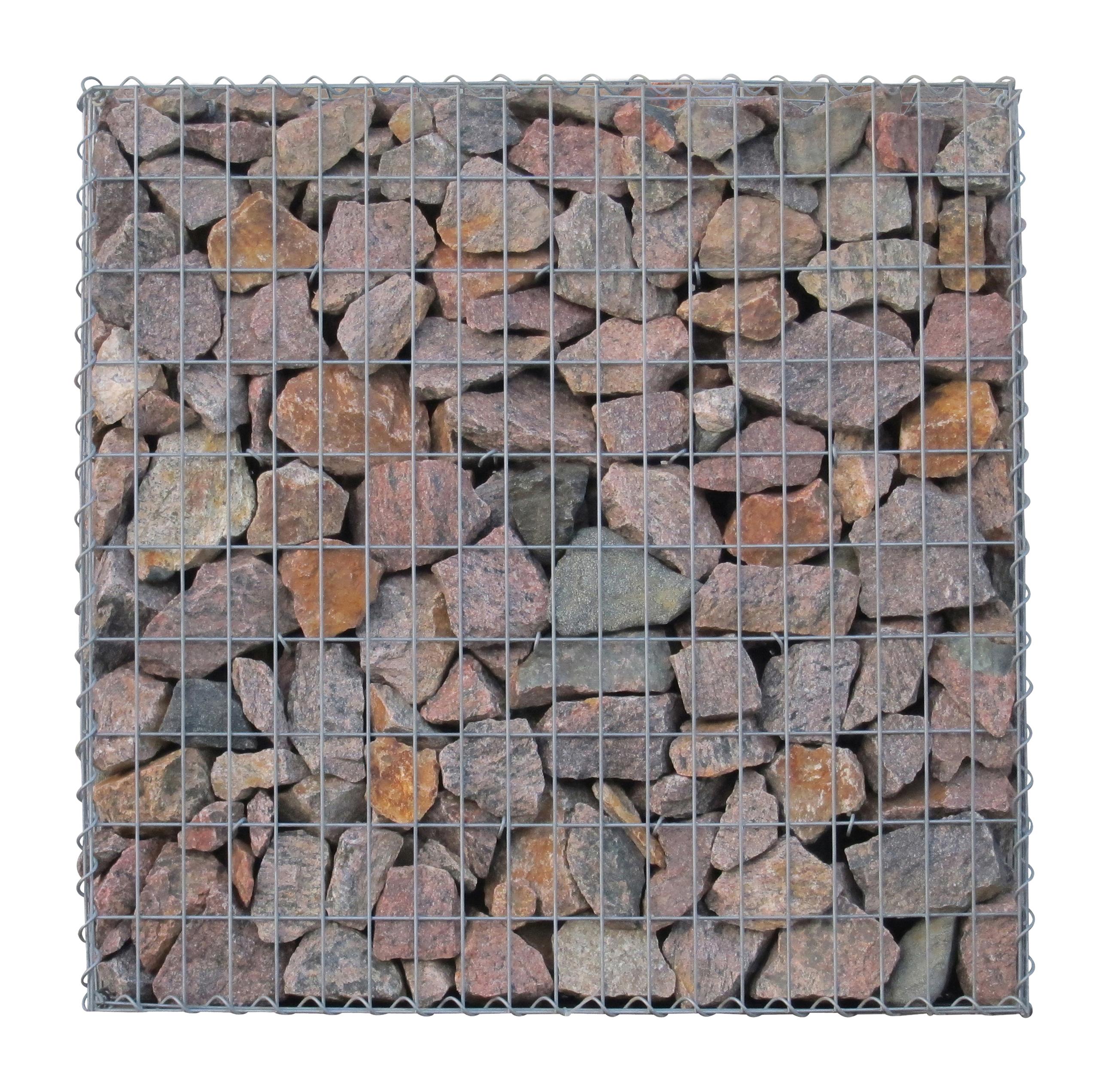 Gabion 100 cm x 100 cm x 30 cm (L x H x P), mailles 5 cm x 10 cm, anneau en C