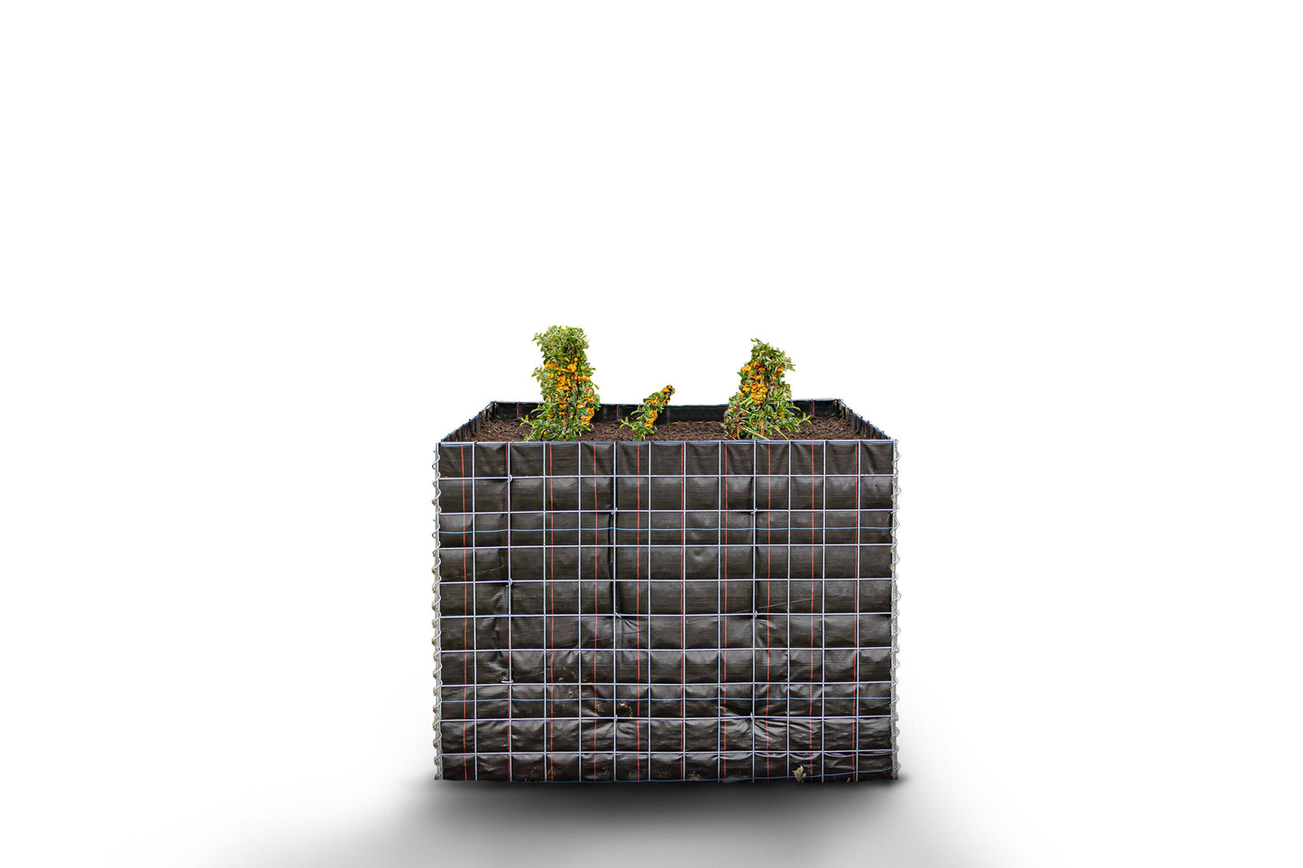 Højbed firkantet uden sten 130 cm x 100 cm x 80 cm