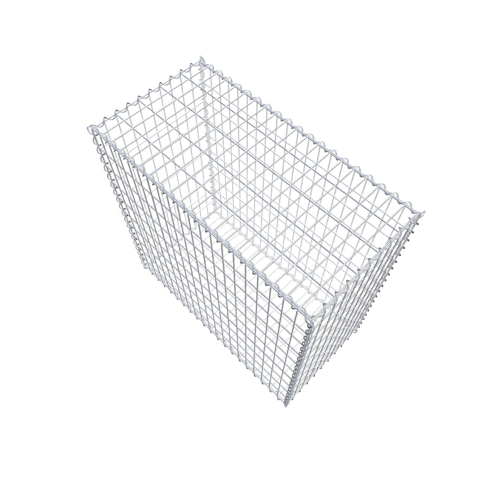 2er Set Gabionen 100 cm x 100 cm x 50 cm (L x H x T), Maschenweite 5 x 10 cm, Spirale