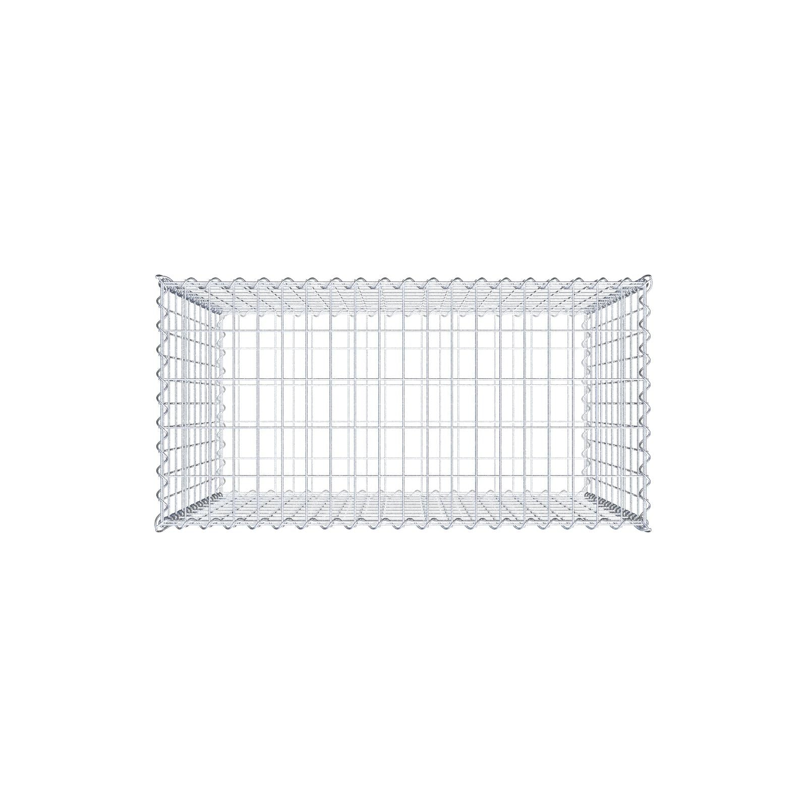 2er Set Gabionen 100 cm x 100 cm x 50 cm (L x H x T), Maschenweite 5 x 10 cm, Spirale