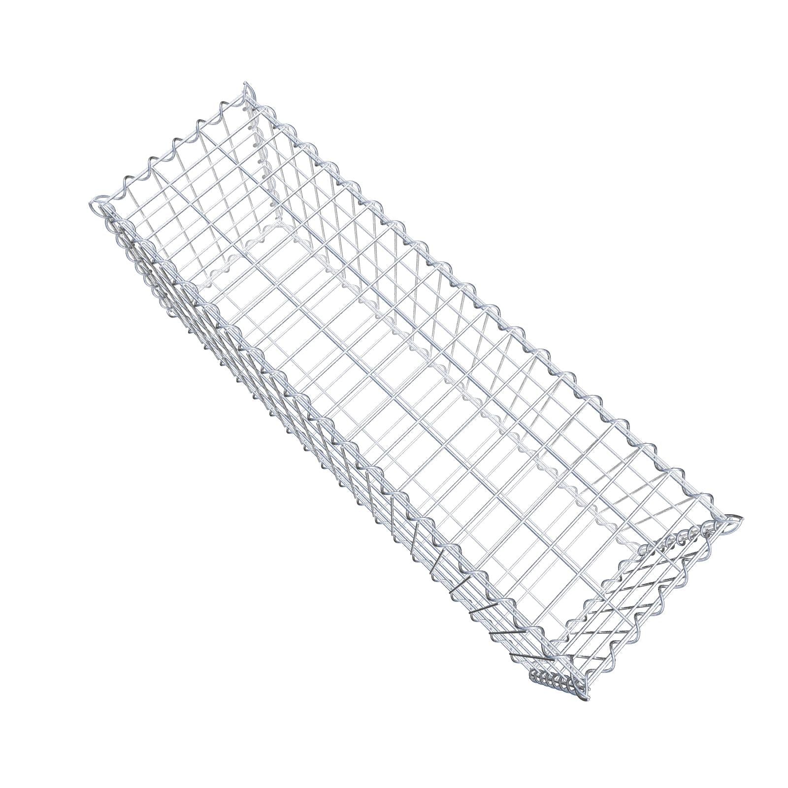 Conjunto de 2 gabiões 100 cm x 40 cm x 30 cm (C x A x P), malhagem 5 x 10 cm, espiral