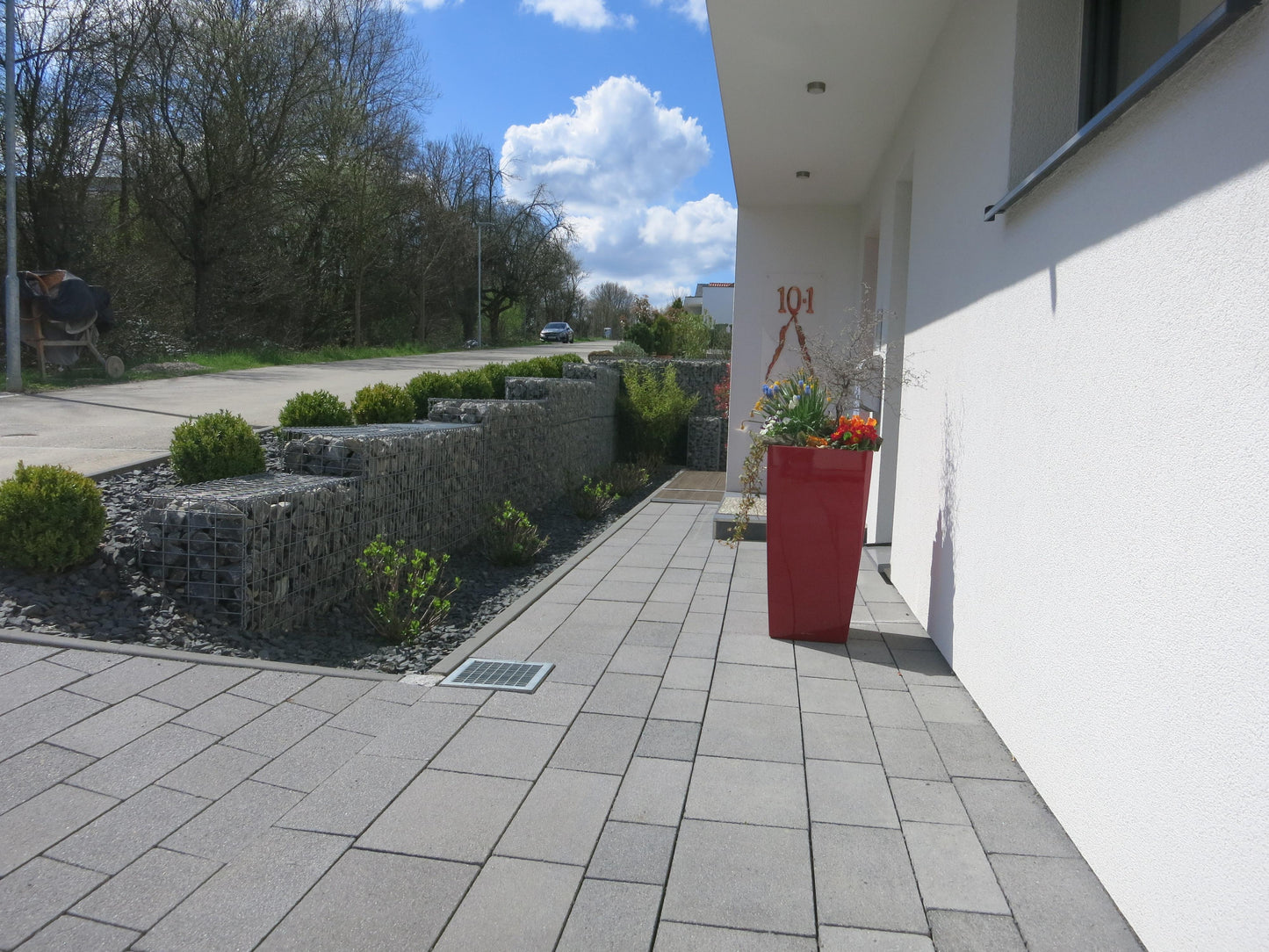 Sæt med 2 gabioner 100 cm x 50 cm x 30 cm (L x H x D), maskestørrelse 5 x 10 cm, spiralformet