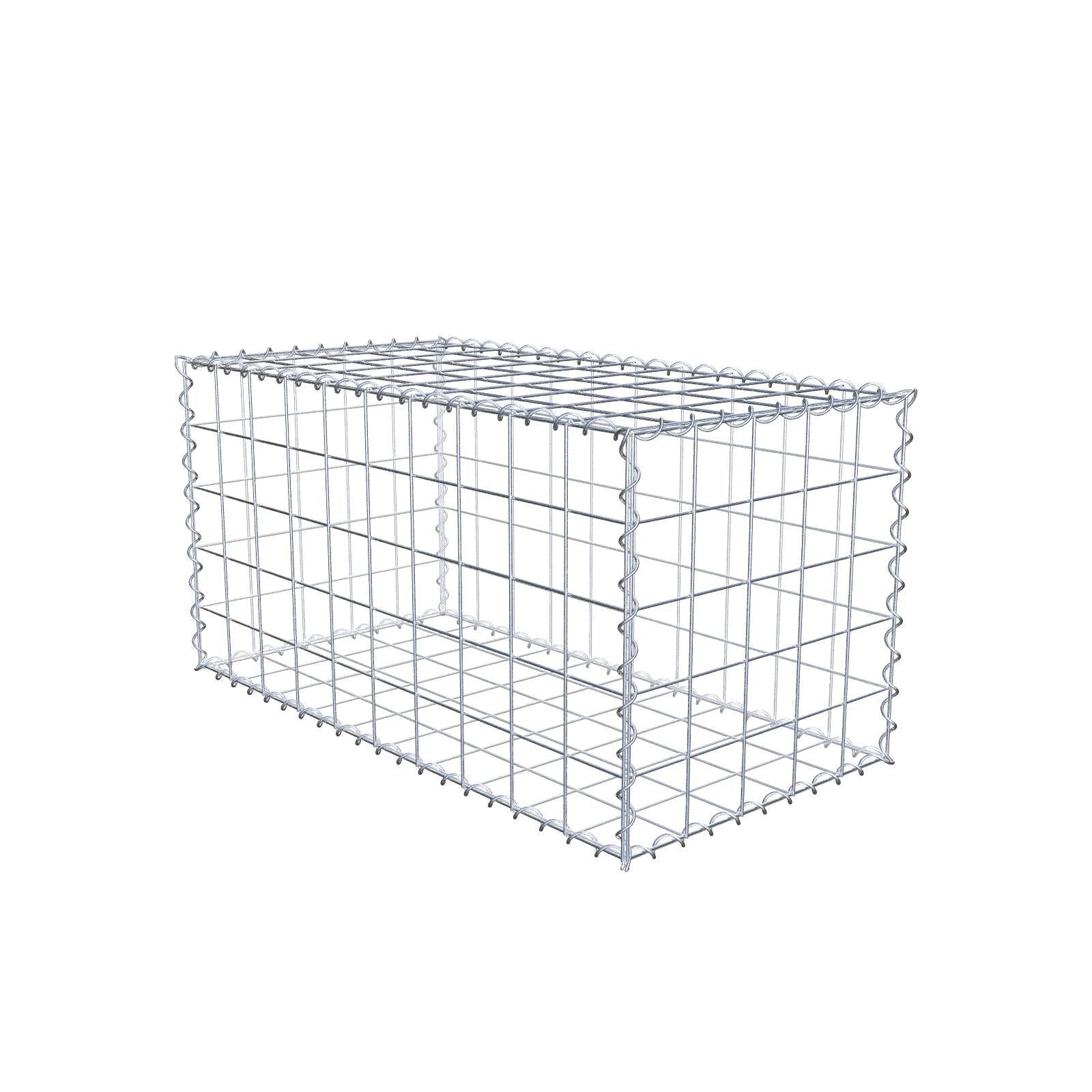 Set of 2 gabions 100 cm x 50 cm x 50 cm (L x H x D), mesh size 10 x 10 cm, spiral