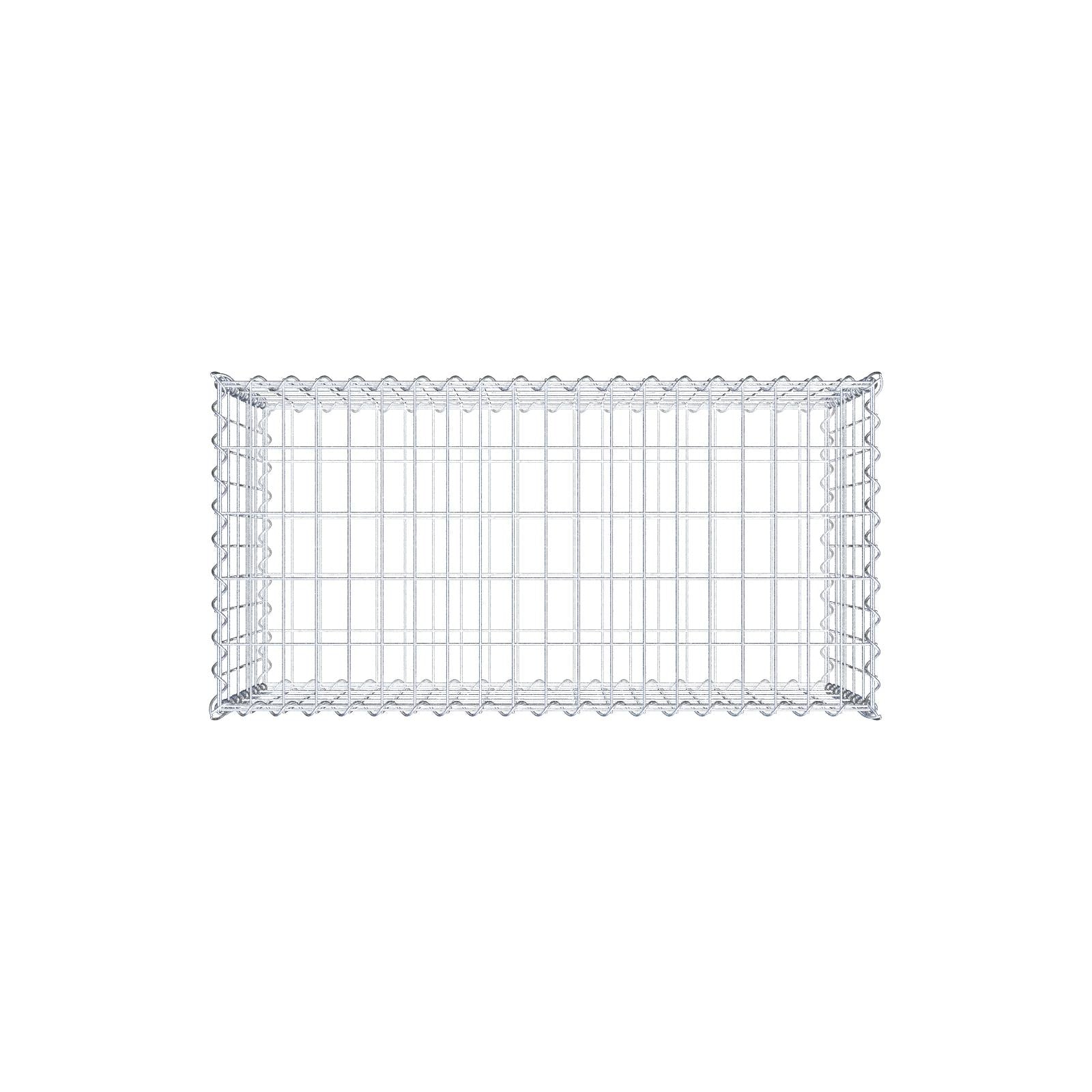 2er Set Gabionen 100 cm x 50 cm x 50 cm (L x H x T), Maschenweite 5 x 10 cm, Spirale