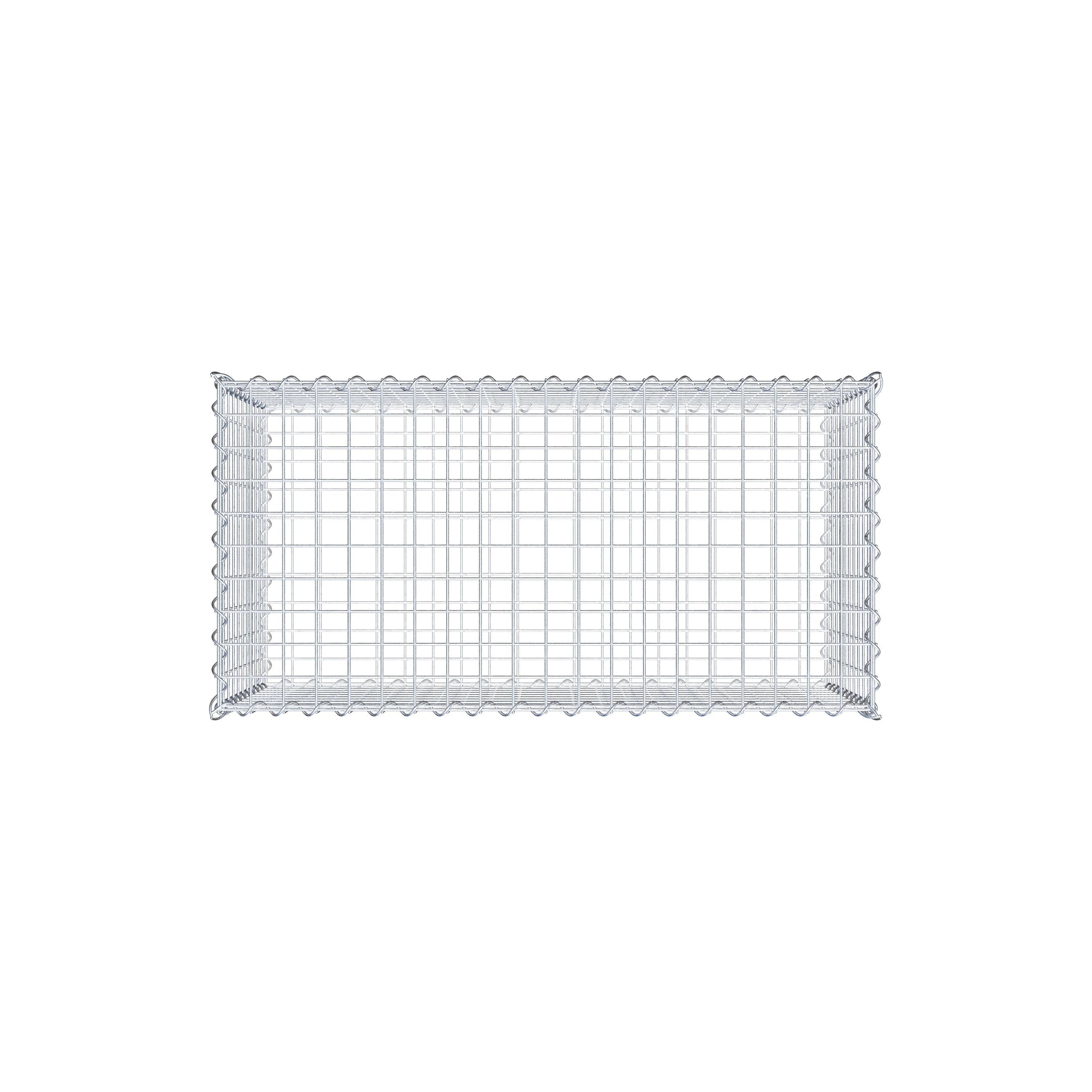 Set of 2 gabions 100 cm x 50 cm x 50 cm (L x H x D), mesh size 5 x 5 cm, spiral