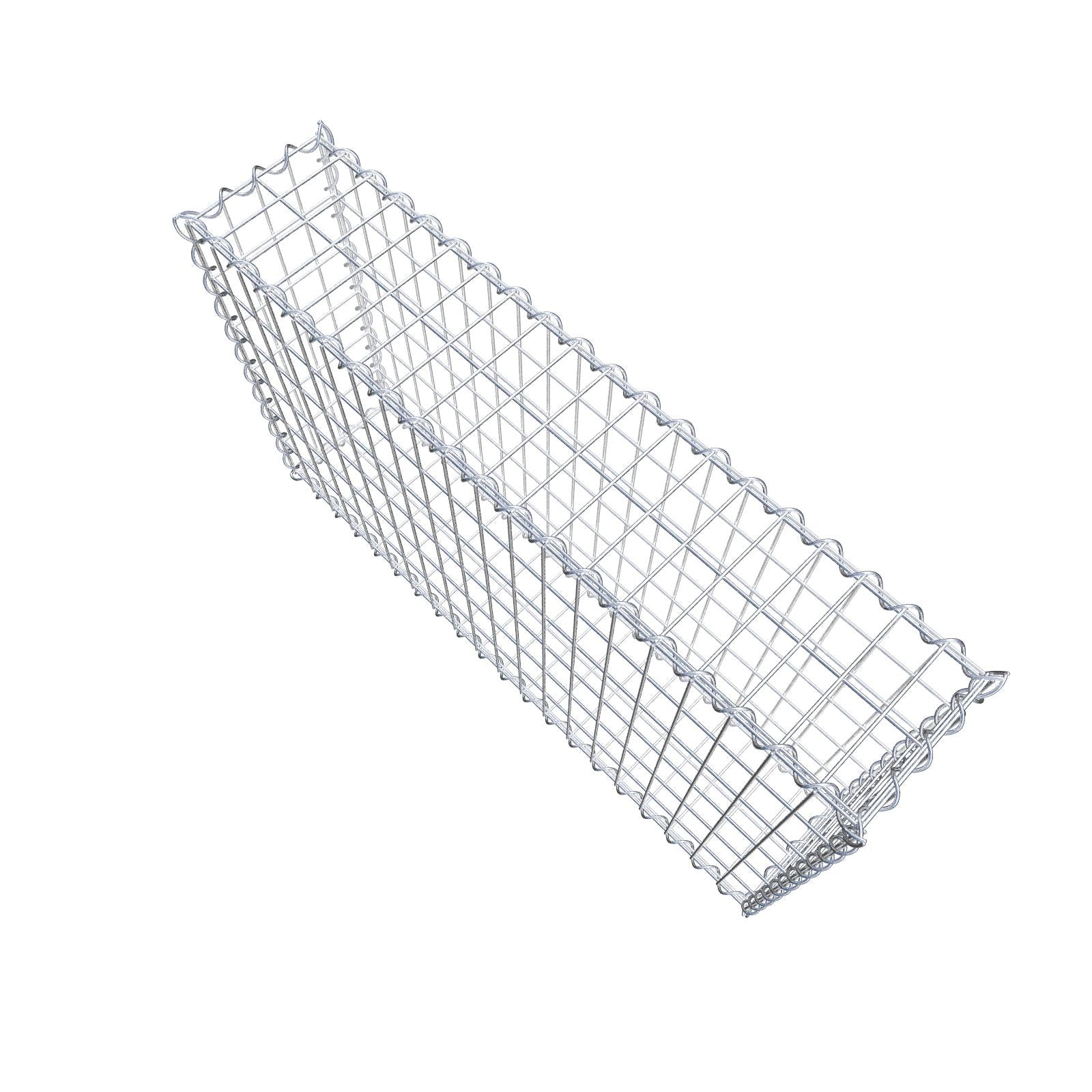 Set of 2 gabions 100 cm x 60 cm x 20 cm (L x H x D), mesh size 5 x 10 cm, spiral