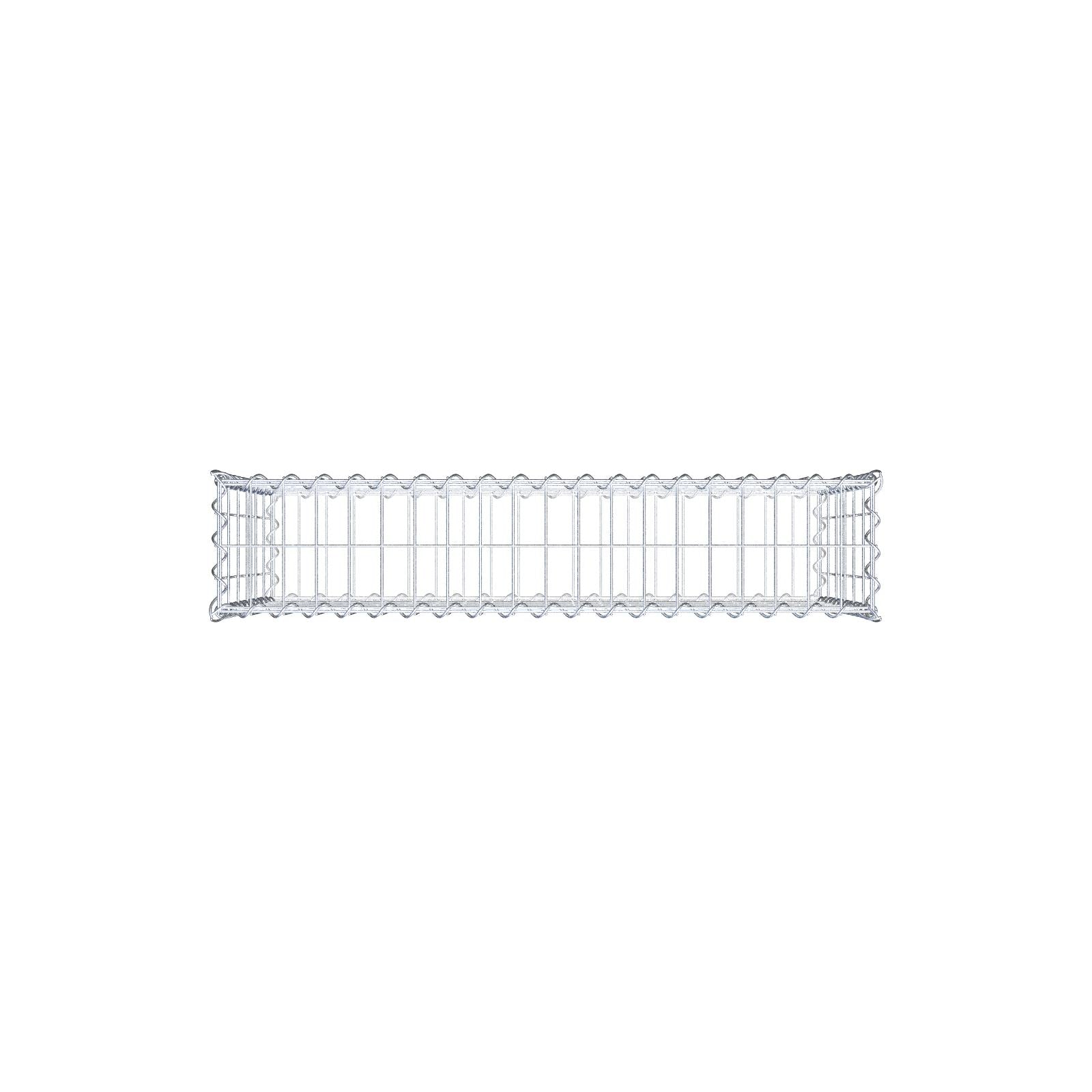 Set of 2 gabions 100 cm x 60 cm x 20 cm (L x H x D), mesh size 5 x 10 cm, spiral