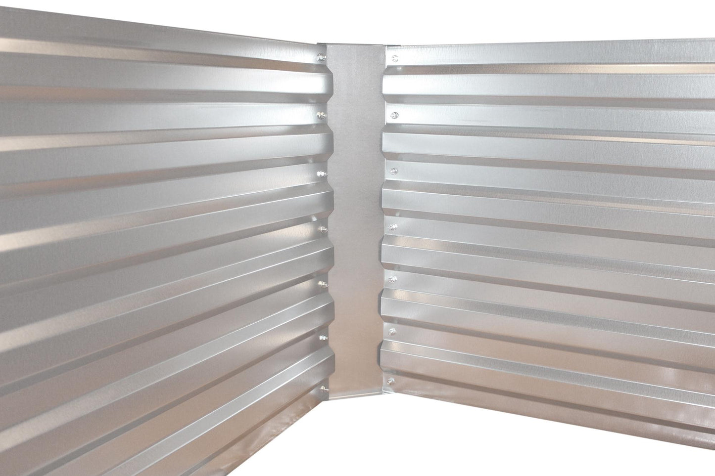 Højbed af galvaniseret metalplade med top - Mål uden top: 184 x 60 x 90 cm (L x H x D, plantemål)