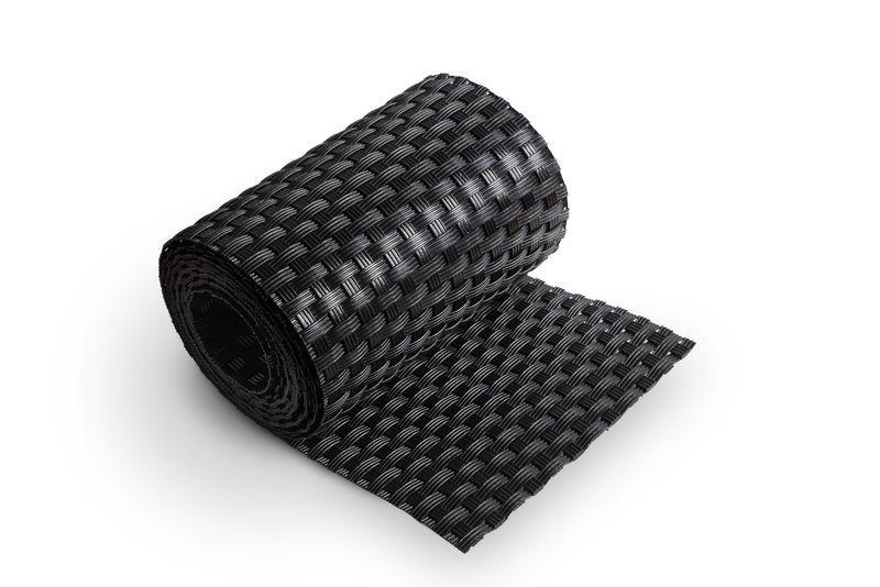 Insynsremsor i polyrattan, svart MW 5 x 20 cm