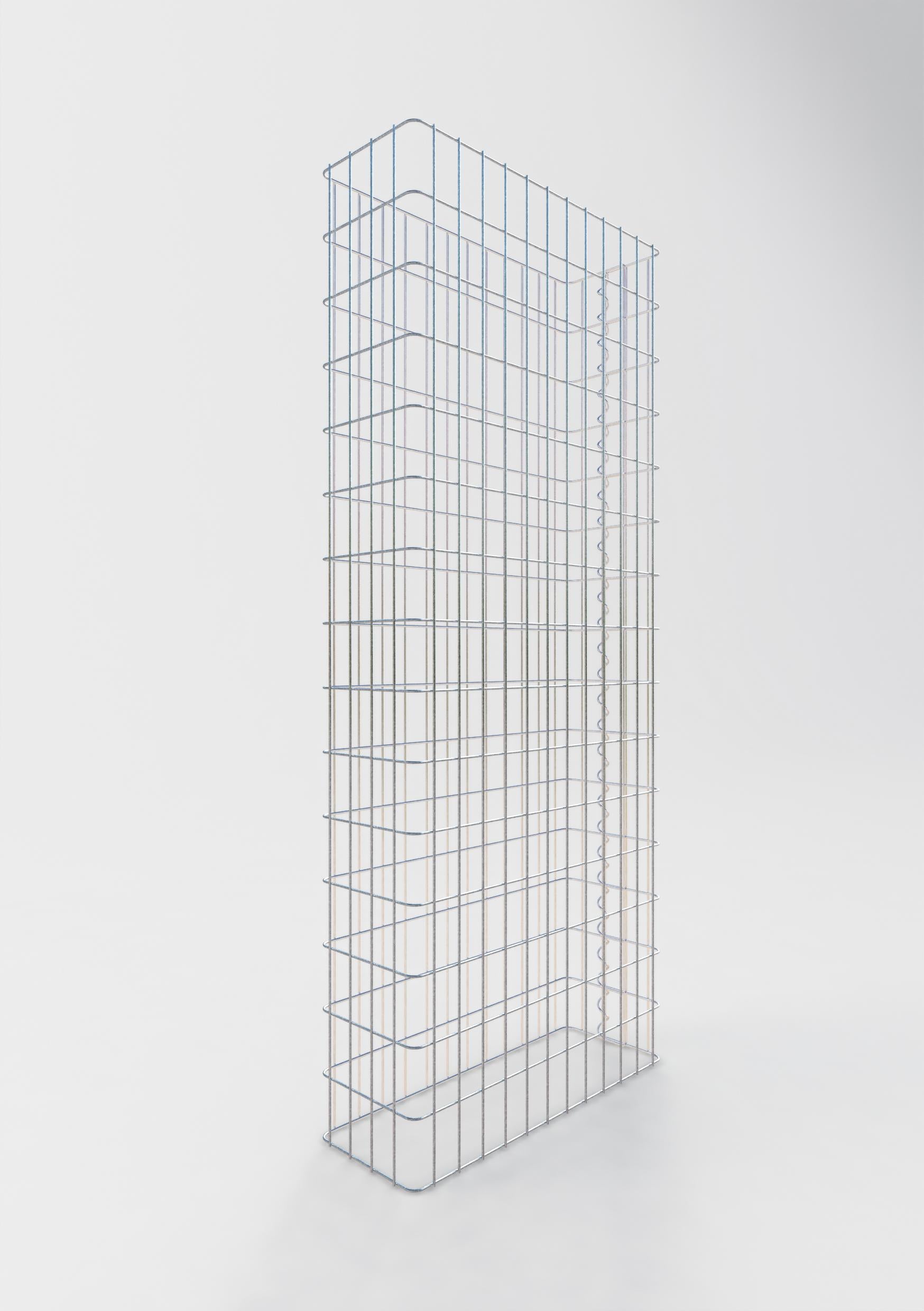 Gabionstängsel längd 62 cm, höjd 200 cm, djup 22 cm, maskstorlek 5 x 10 cm