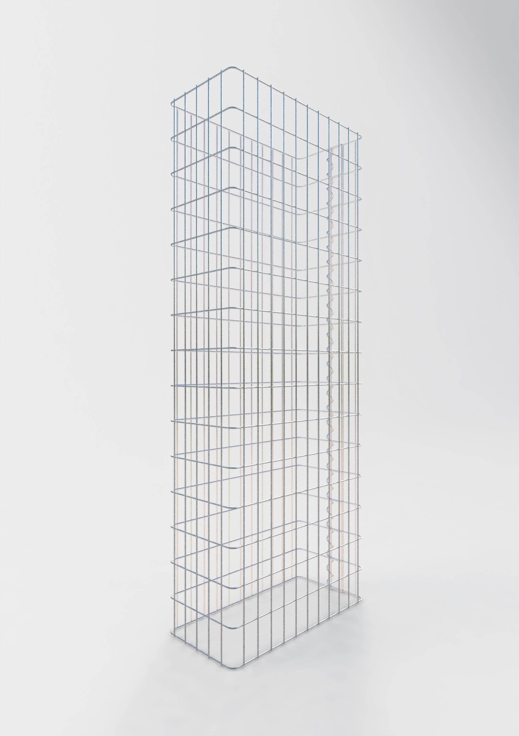 Valla de gaviones longitud 57 cm, altura 160 cm, profundidad 27 cm, malla 5 x 10 cm