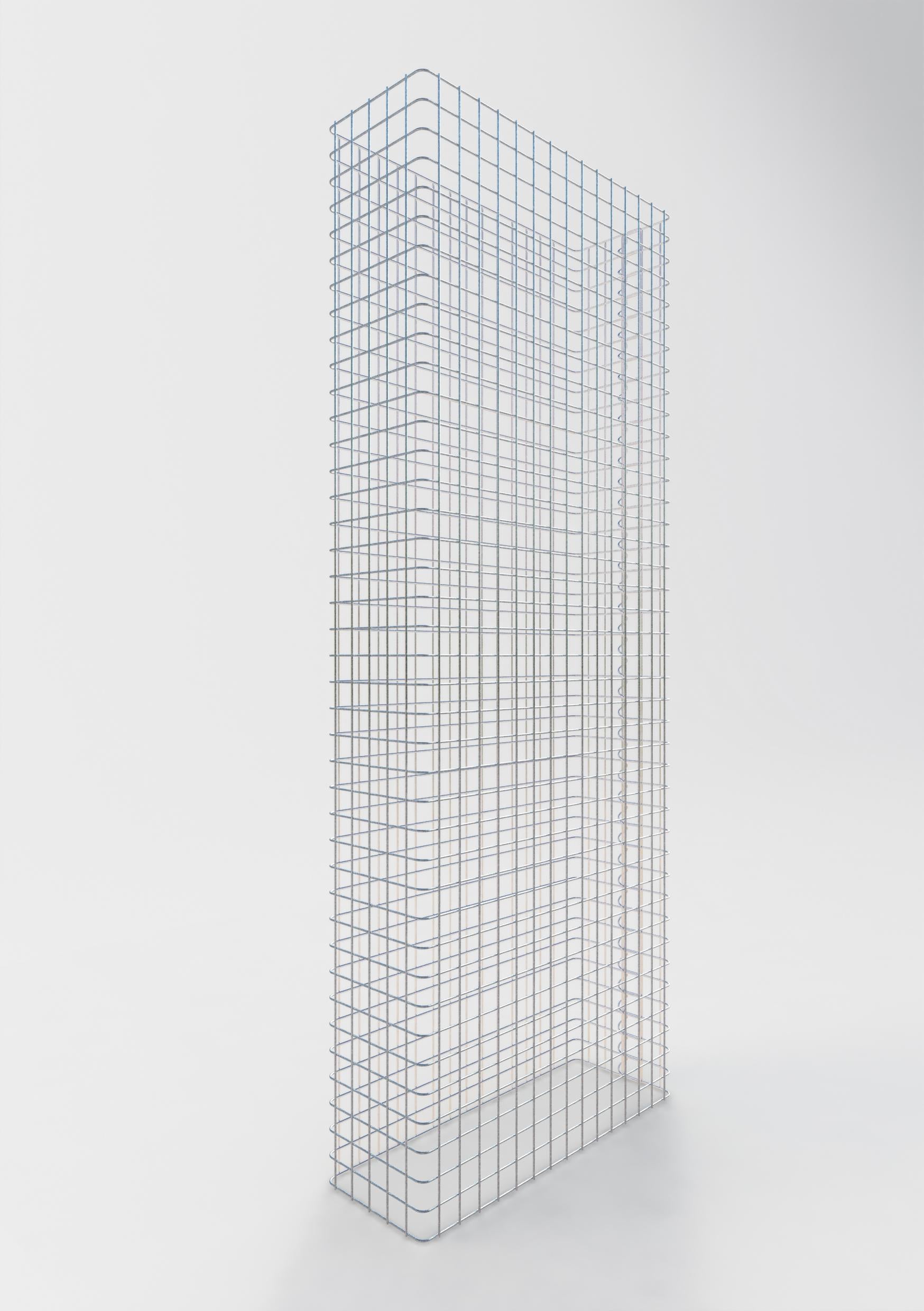 Valla de gaviones longitud 77 cm, altura 200 cm, profundidad 27 cm, malla 5 x 5 cm