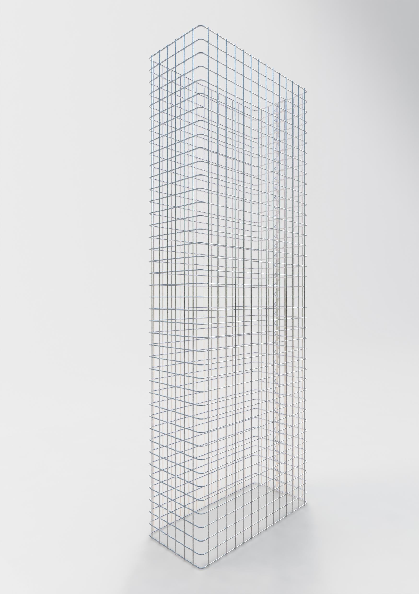 Schanskorfomheining lengte 72 cm, hoogte 160 cm, diepte 32 cm, maaswijdte 5 x 5 cm