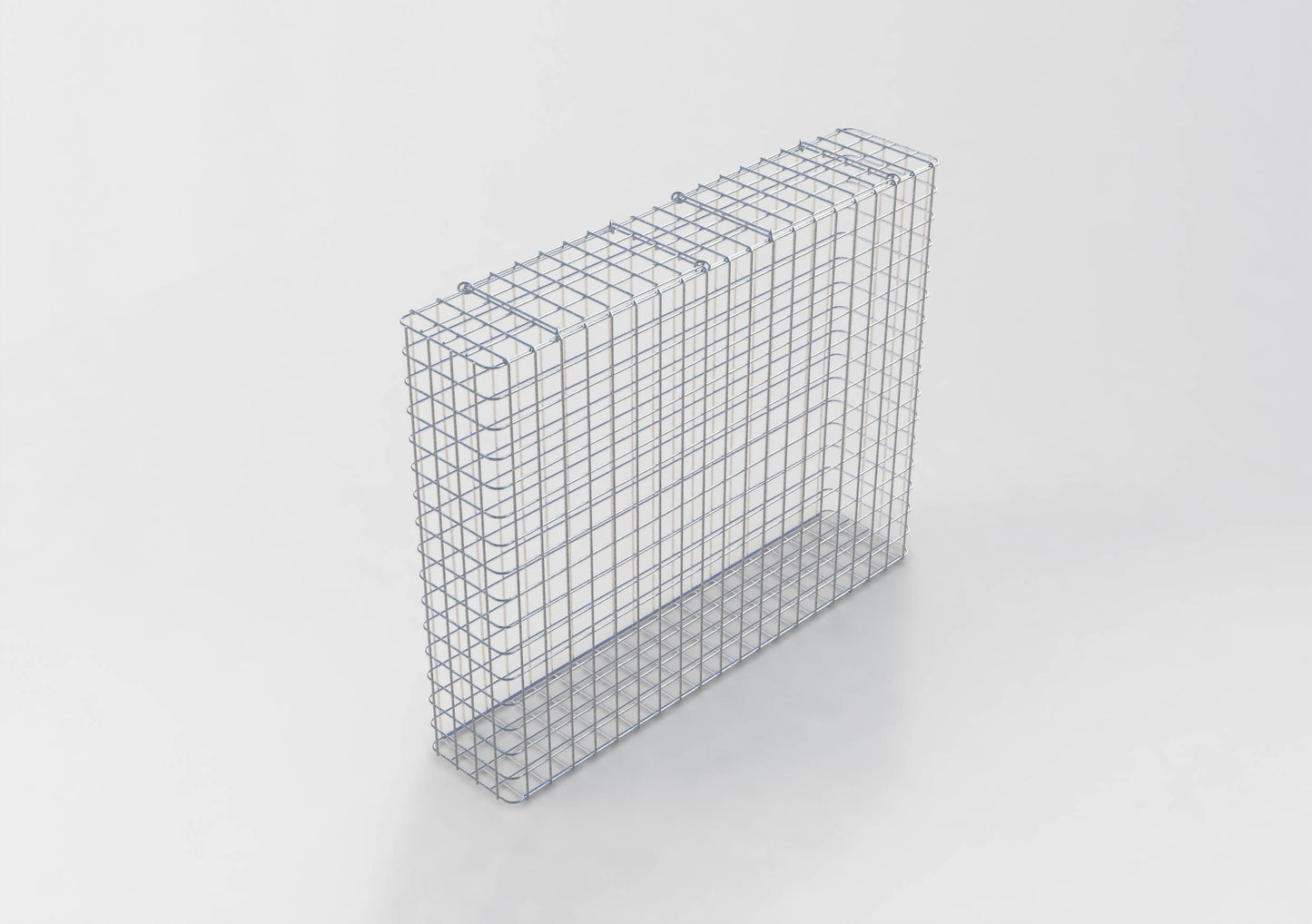 Gabion hot-dip galvanized 102 cm x 82 cm x 22 cm, mesh size 5 cm x 5 cm, fully welded