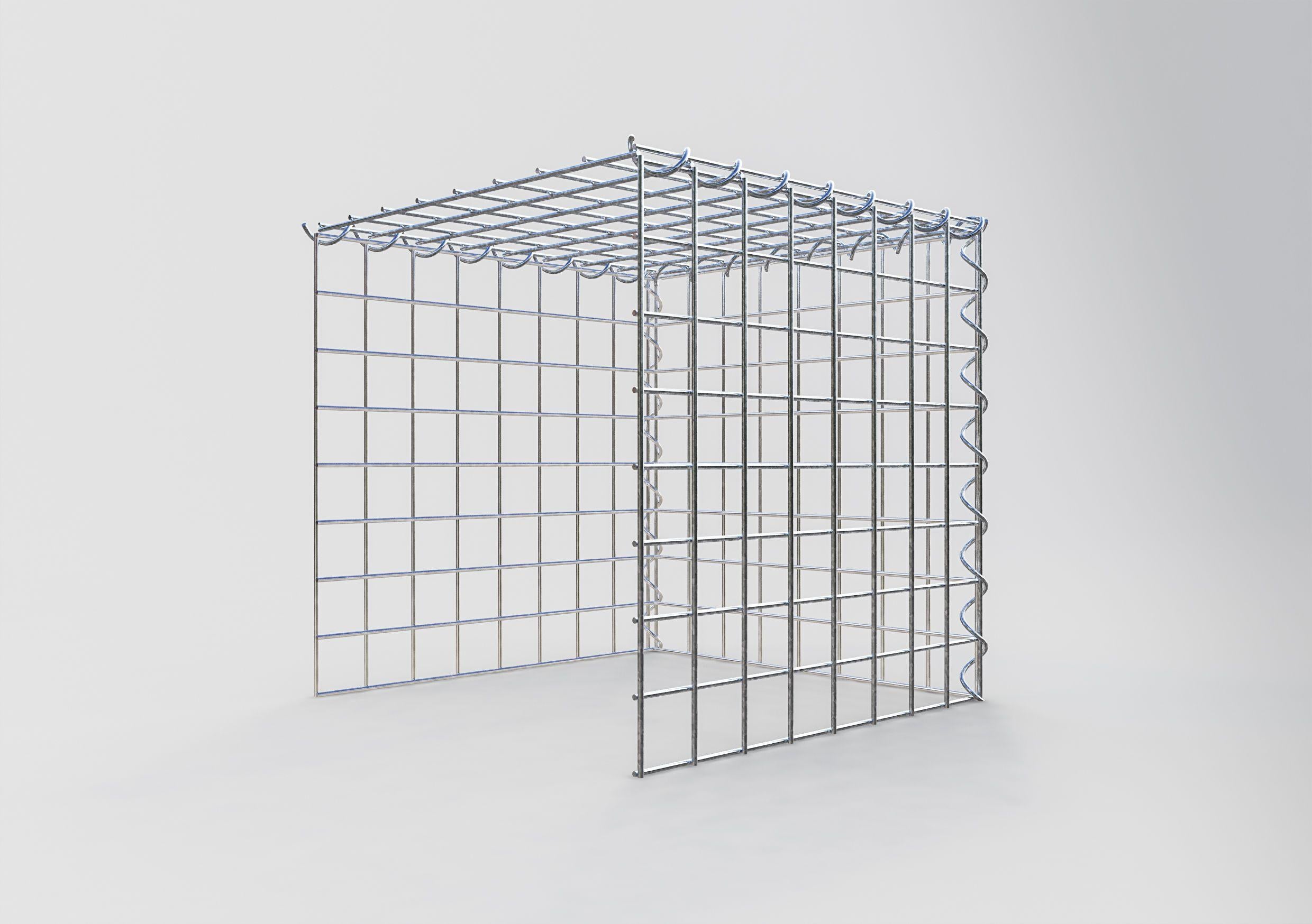 Gabbione aggiuntivo tipo 4 40 cm x 40 cm x 40 cm (L x H x P), dimensione maglia 5 cm x 5 cm, a spirale
