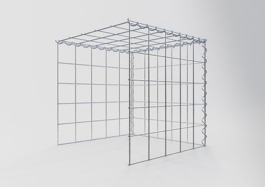 Påväxt gabion typ 4 50 cm x 50 cm x 50 cm (L x H x D), maskstorlek 10 cm x 10 cm, spiral