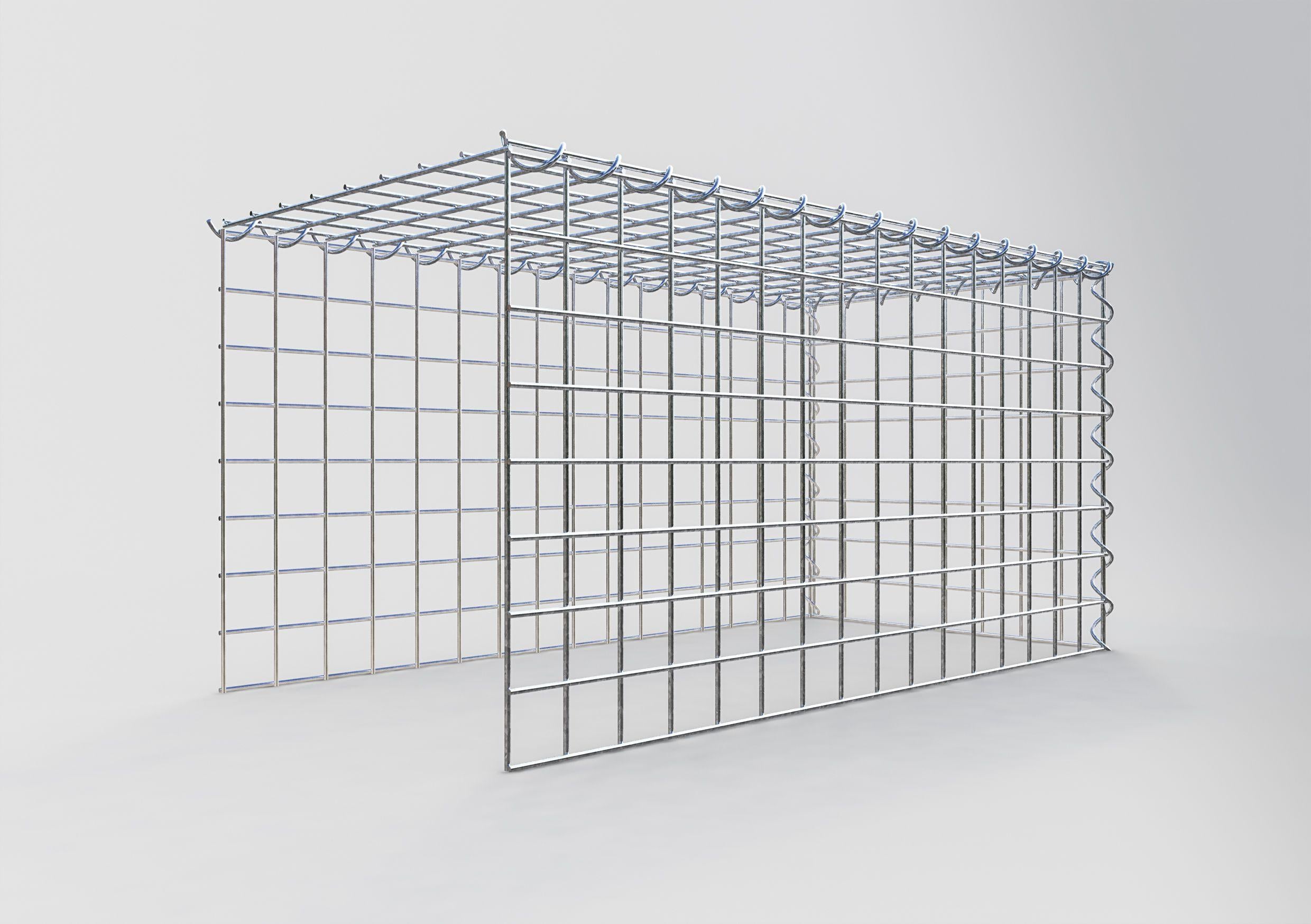 Extra gabion typ 4 80 cm x 40 cm x 40 cm (L x H x D), maskstorlek 5 cm x 5 cm, spiral