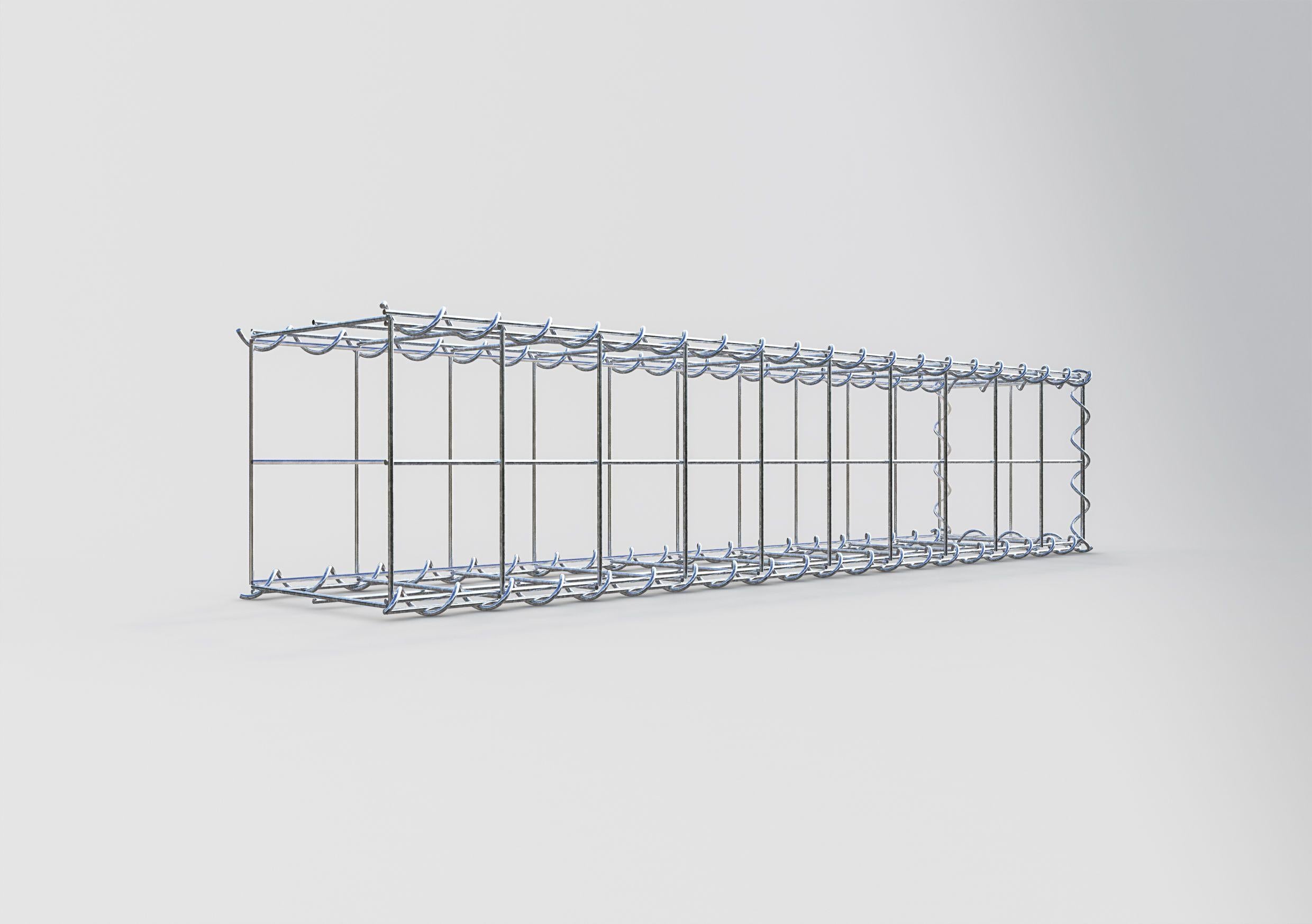Add-on schanskorf type 2 100 cm x 20 cm x 20 cm (L x H x D), maaswijdte 10 cm x 10 cm, spiraal