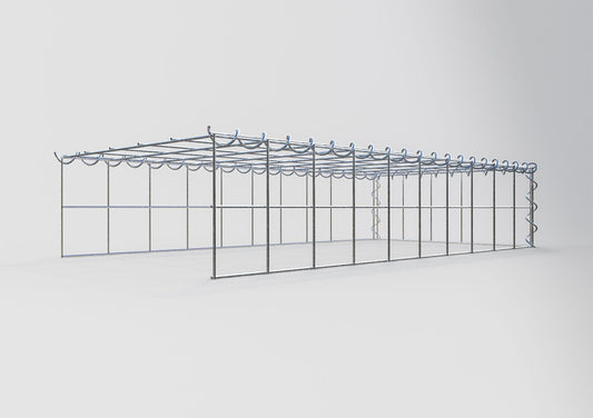 Extra gabion typ 4 100 cm x 20 cm x 50 cm (L x H x D), maskstorlek 10 cm x 10 cm, spiral