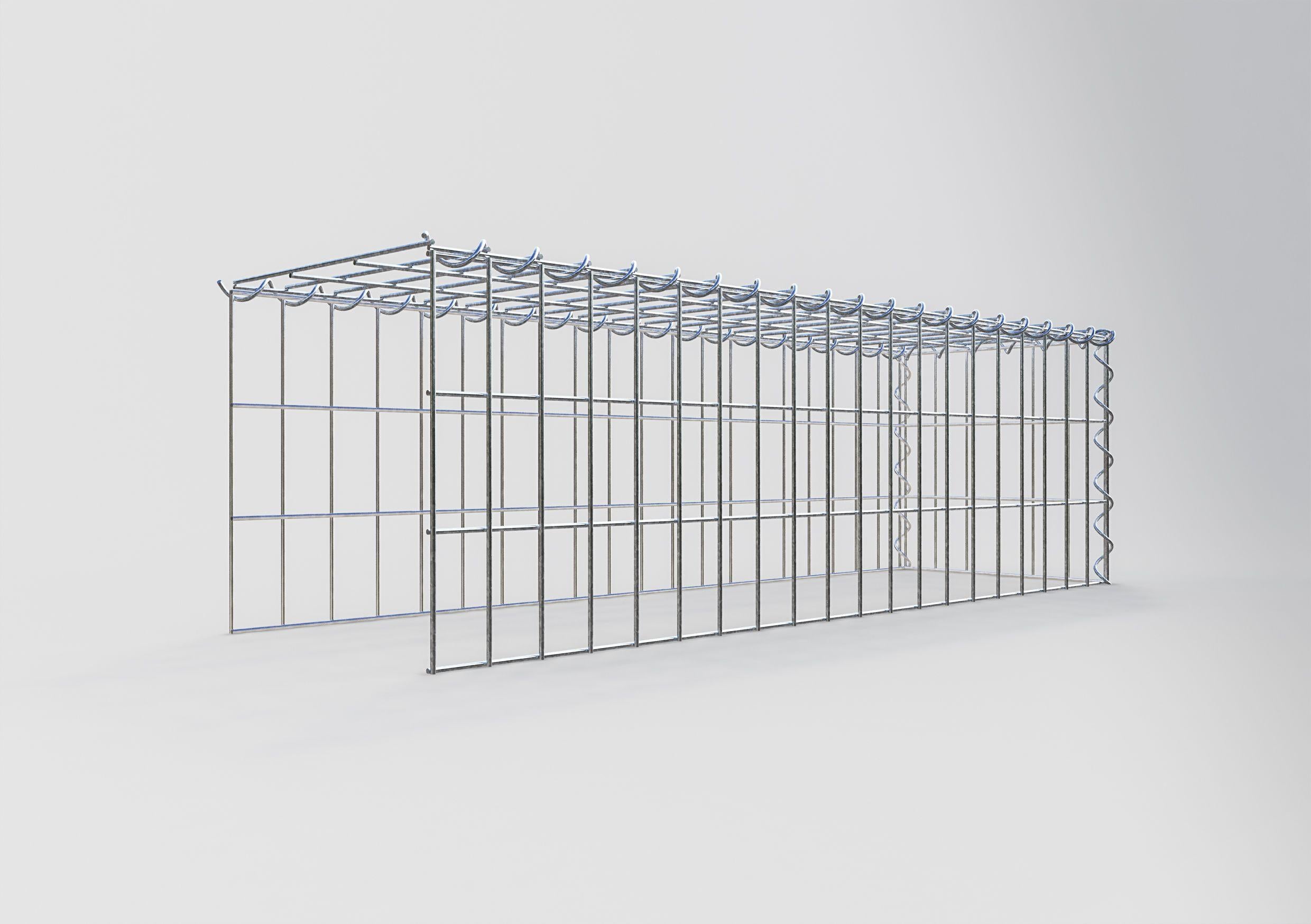 Gabião tipo 4 100 cm x 30 cm x 30 cm (C x A x P), malhagem 5 cm x 10 cm, espiral