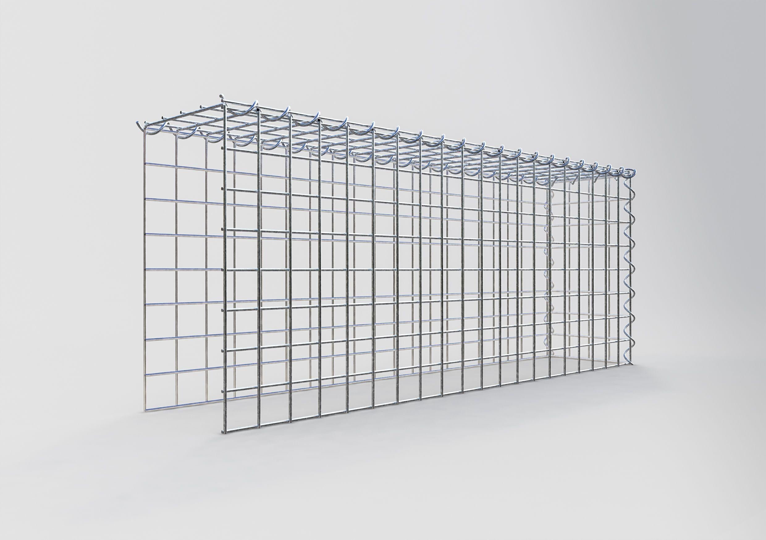 Gavión complementario tipo 4 100 cm x 40 cm x 20 cm (L x A x P), malla 5 cm x 5 cm, espiral