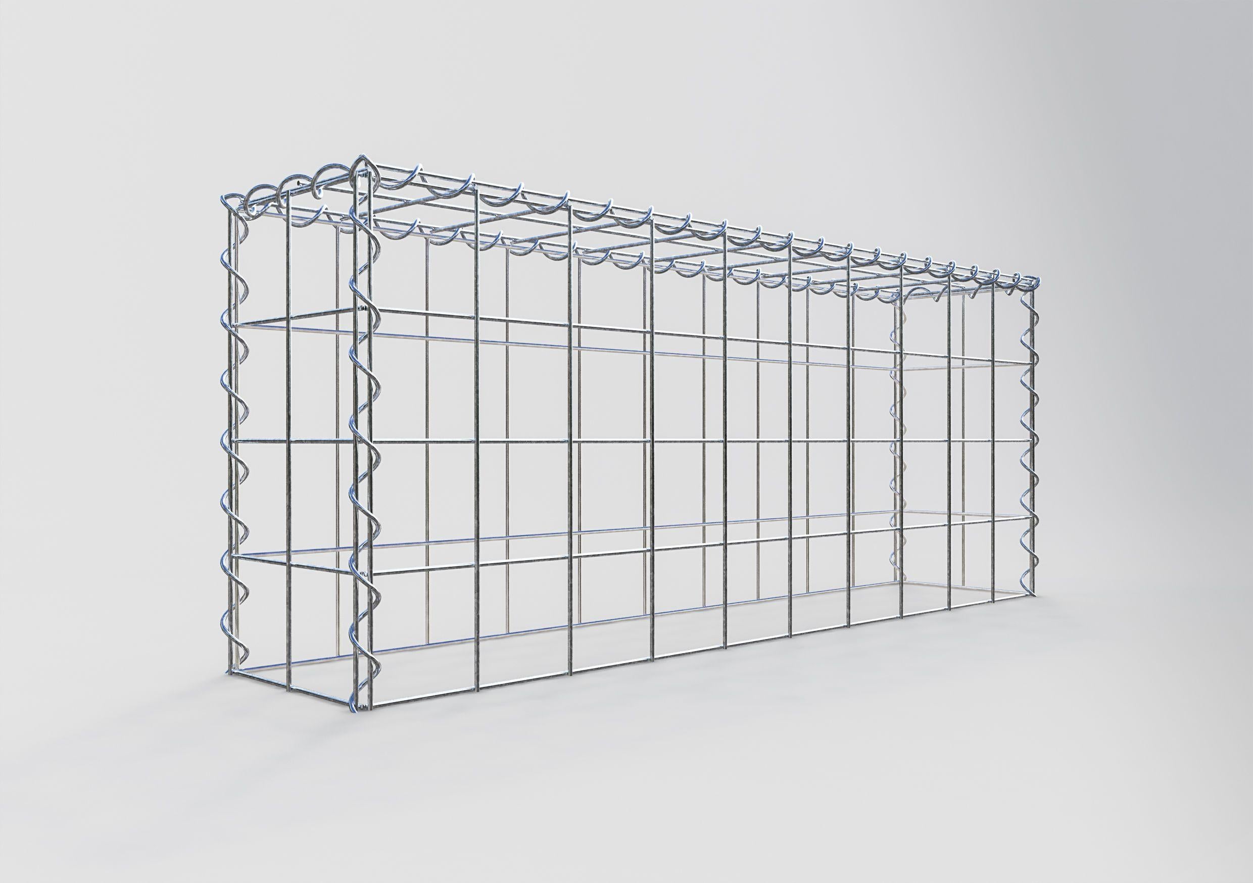 Grown-on gabion type 3 100 cm x 40 cm x 20 cm (L x H x D), mesh size 10 cm x 10 cm, spiral