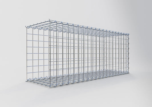 Opvokset gabion type 2 100 cm x 40 cm x 30 cm (L x H x D), maskestørrelse 5 cm x 5 cm, spiral