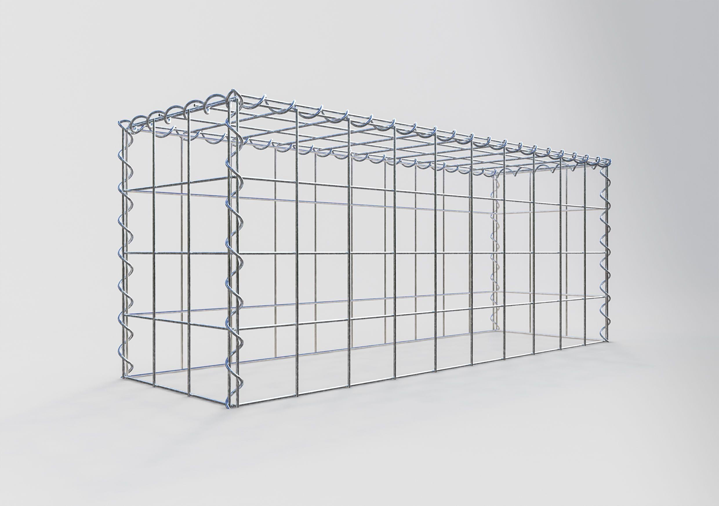 Extra gabion typ 3 100 cm x 40 cm x 30 cm (L x H x D), maskstorlek 10 cm x 10 cm, spiral