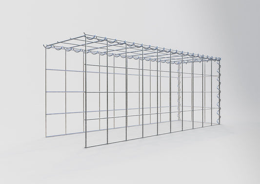 Gabião tipo 4 100 cm x 40 cm x 30 cm (C x A x P), malhagem 10 cm x 10 cm, espiral