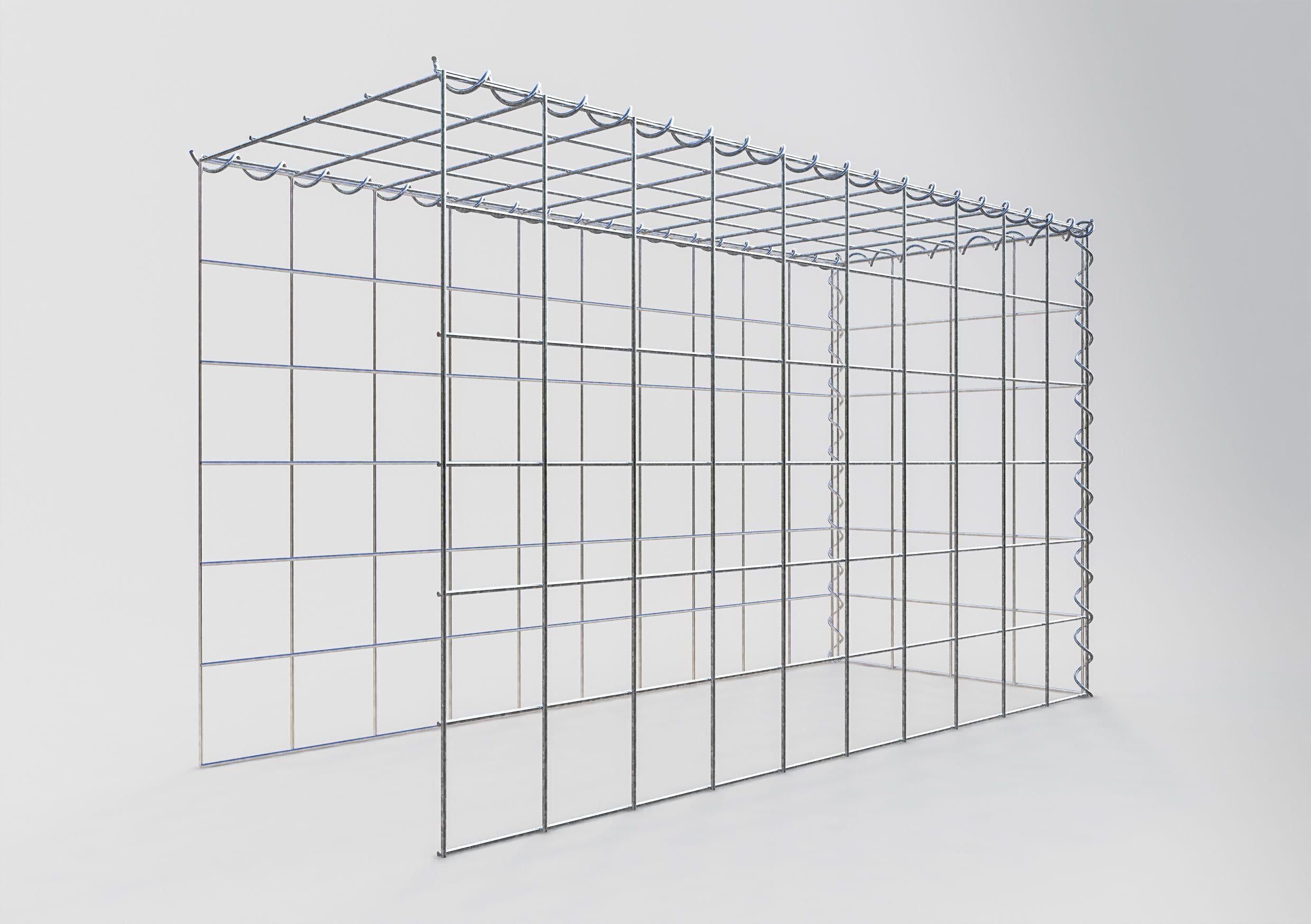 Gabion rapporté type 4 100 cm x 60 cm x 40 cm (L x H x P), mailles 10 cm x 10 cm, spirale
