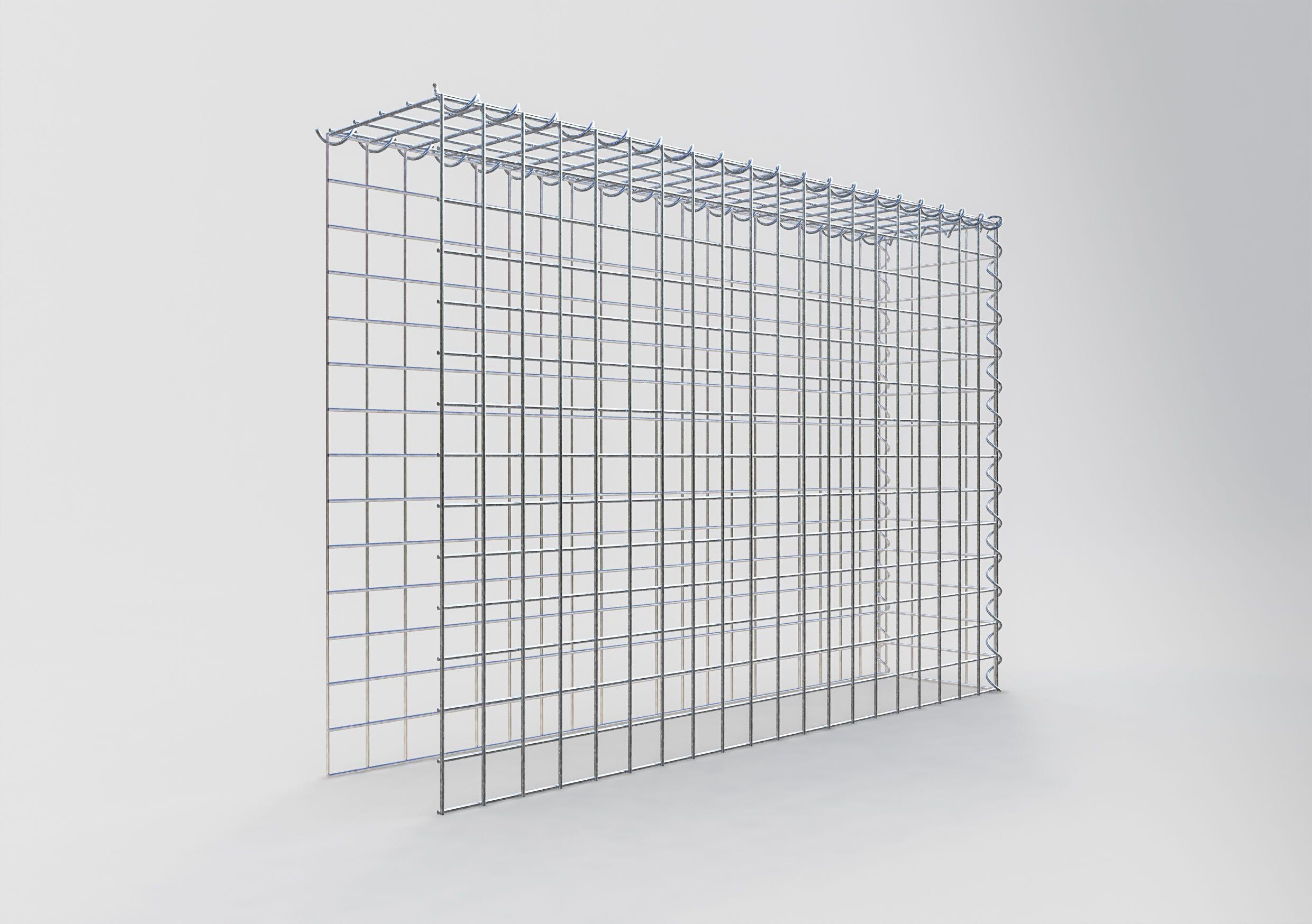 Gabion rapporté type 4 100 cm x 70 cm x 20 cm (L x H x P), mailles 5 cm x 5 cm, spirale