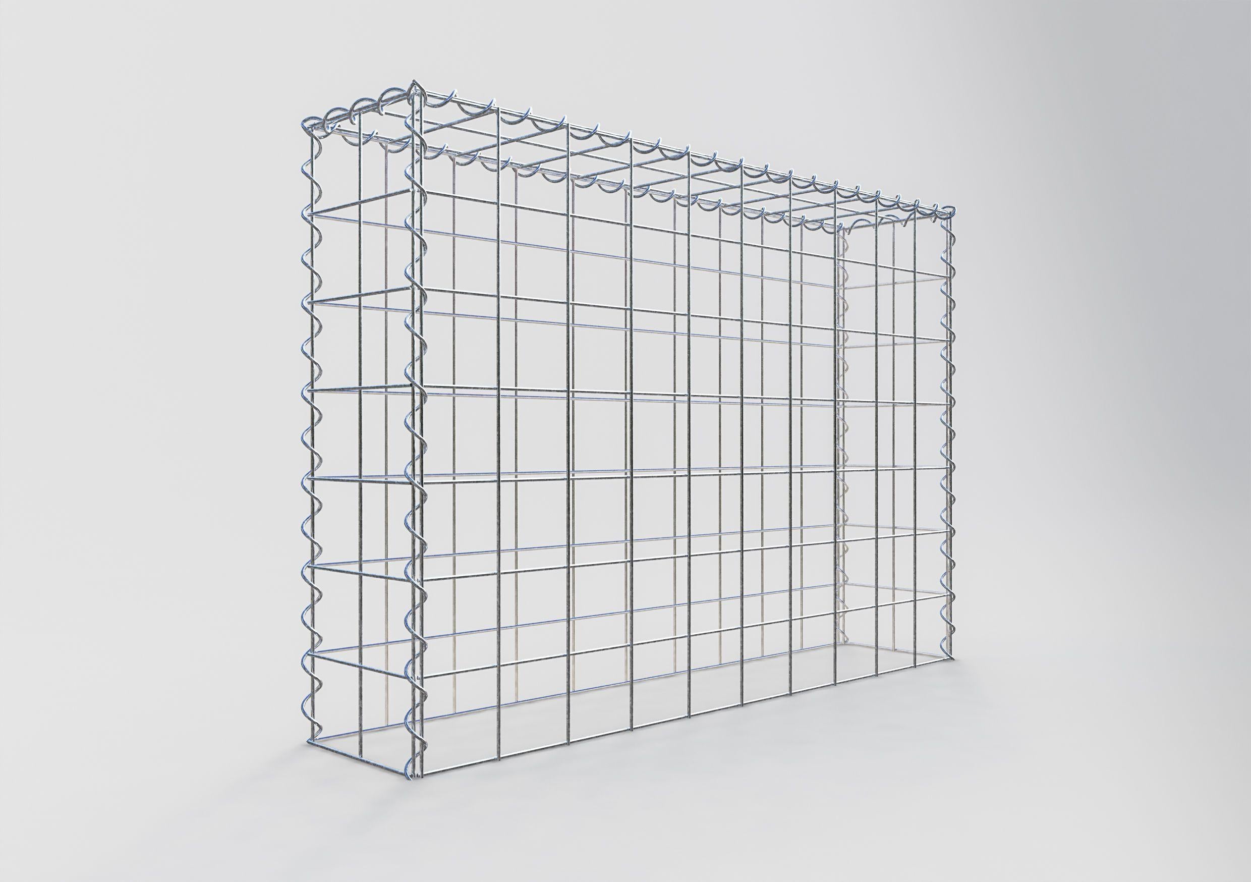 Grown-on gabion type 3 100 cm x 70 cm x 20 cm (L x H x D), mesh size 10 cm x 10 cm, spiral