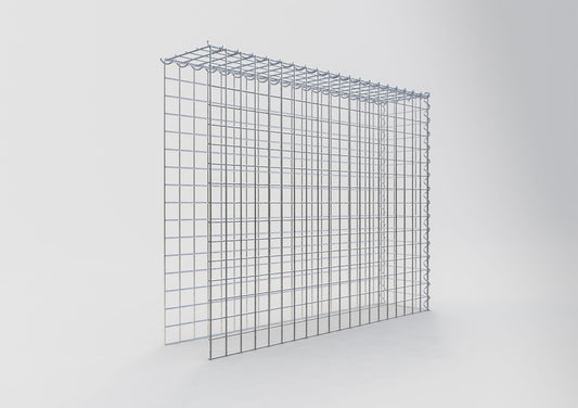 Gabbione aggiuntivo tipo 4 100 cm x 80 cm x 20 cm (L x H x P), dimensione maglia 5 cm x 5 cm, a spirale