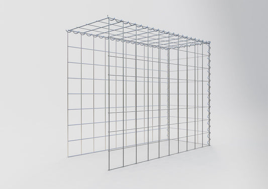 Gabbione aggiuntivo tipo 4 100 cm x 80 cm x 40 cm (L x H x P), maglia 10 cm x 10 cm, spirale