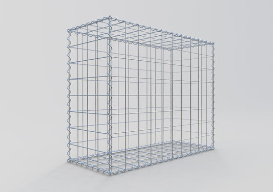 Gavión 100 cm x 80 cm x 40 cm (L x A x P), luz de malla 10 cm x 10 cm, en espiral