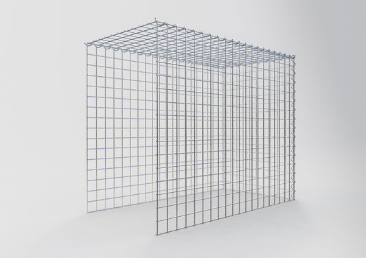 Gabião Tipo 4 100 cm x 80 cm x 50 cm (C x A x P), malhagem 5 cm x 5 cm, espiral