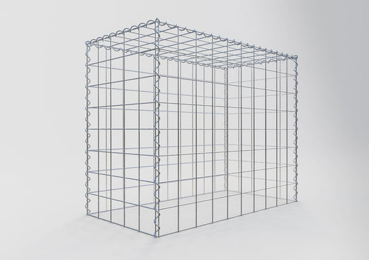 Anbaugabione Typ 3 100 cm x 80 cm x 50 cm (L x H x T), Maschenweite 10 cm x 10 cm, Spirale