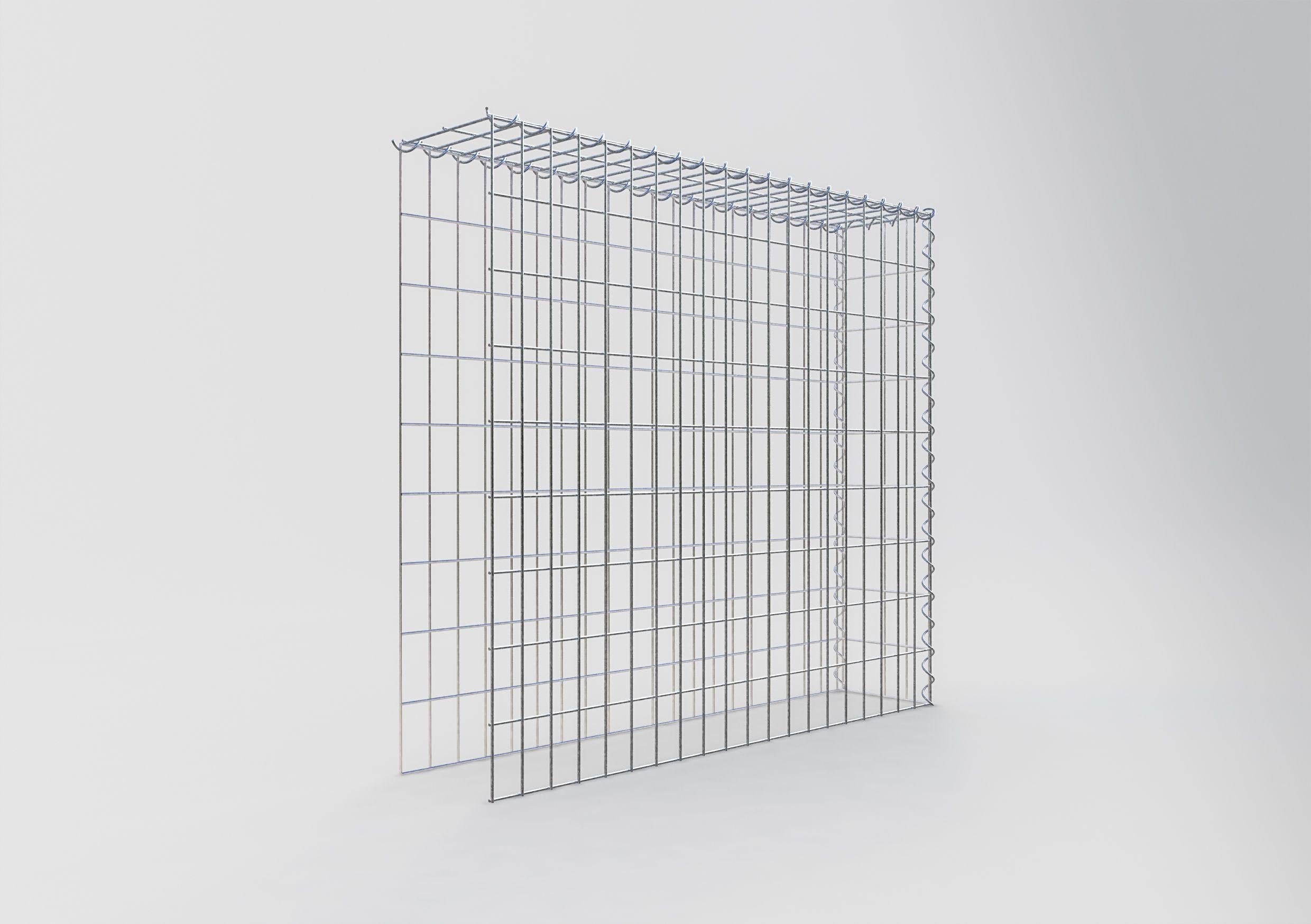 Gabion rapporté type 4 100 cm x 90 cm x 20 cm (L x H x P), mailles 5 cm x 10 cm, spirale
