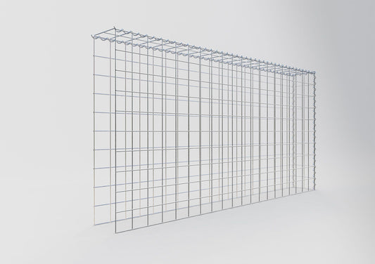 Grown-on gabion type 4 200 cm x 100 cm x 20 cm (L x H x D), mesh size 10 cm x 10 cm, spiral