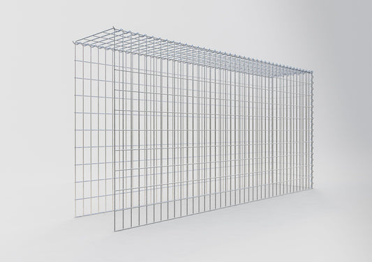 Grown-on gabion type 4 200 cm x 100 cm x 40 cm (L x H x D), mesh size 5 cm x 10 cm, spiral