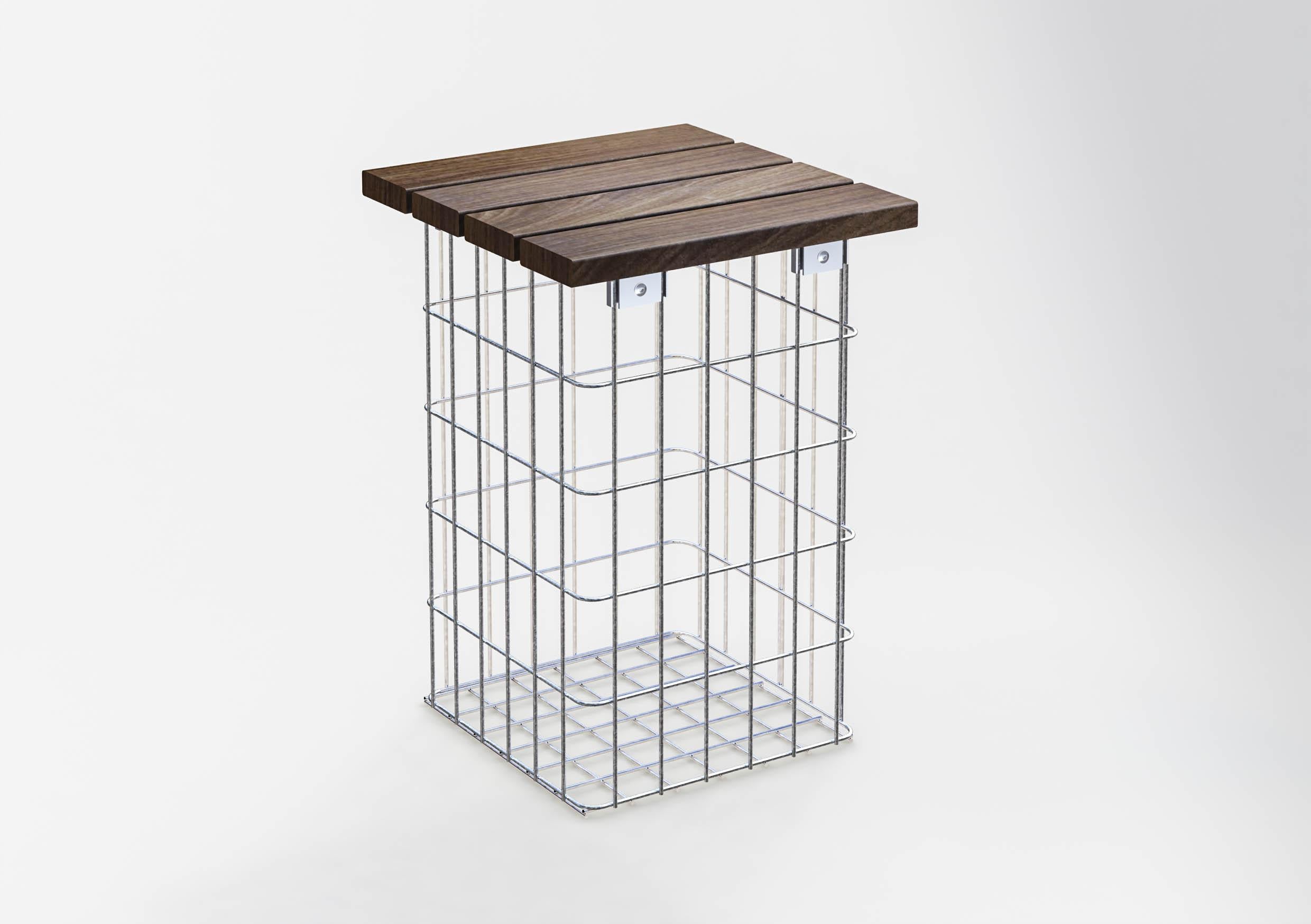 Tabouret galvanisé à chaud MW 5 x 10 cm, CUMARU
