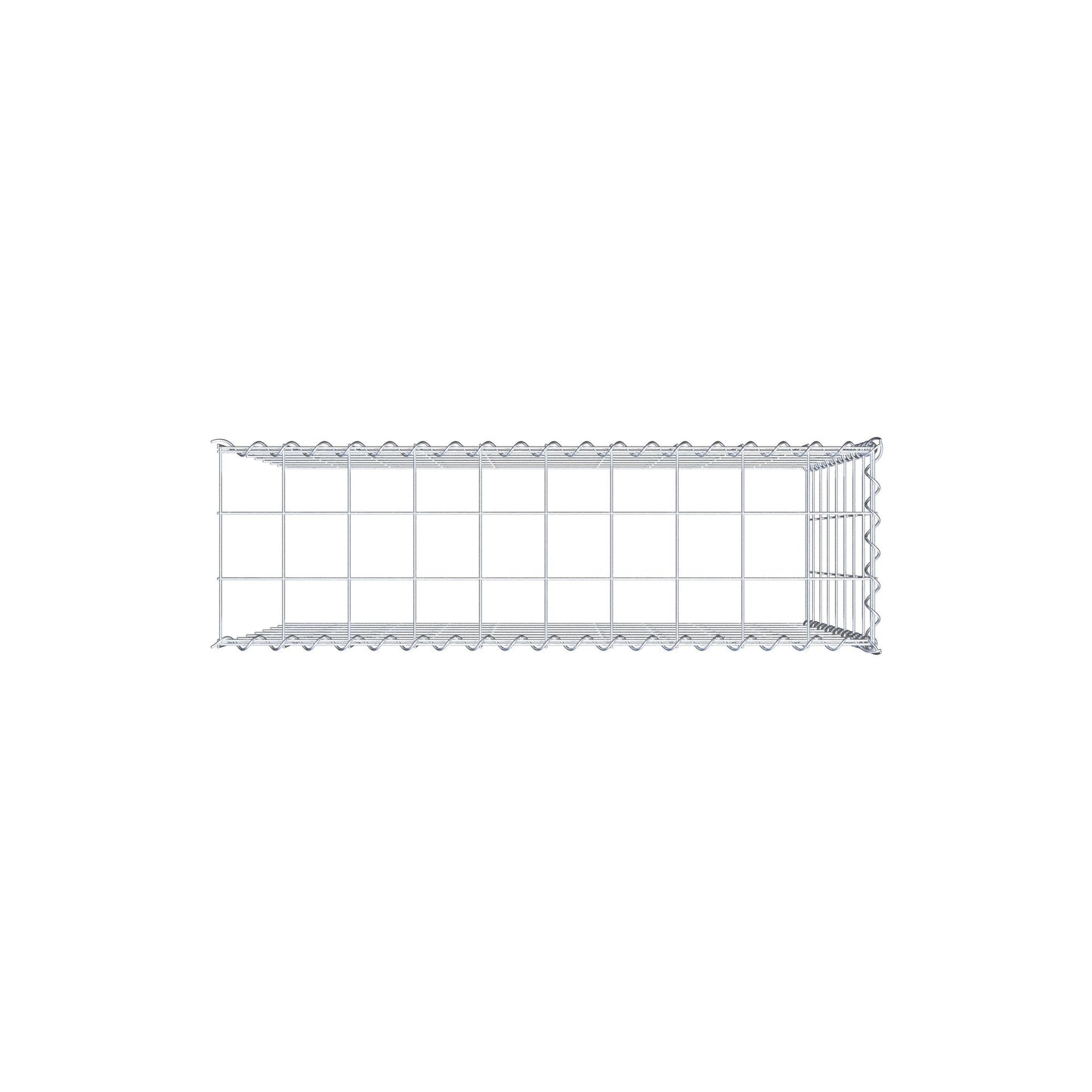 Påväxt gabion typ 4 100 cm x 80 cm x 30 cm (L x H x D), maskstorlek 10 cm x 10 cm, spiral