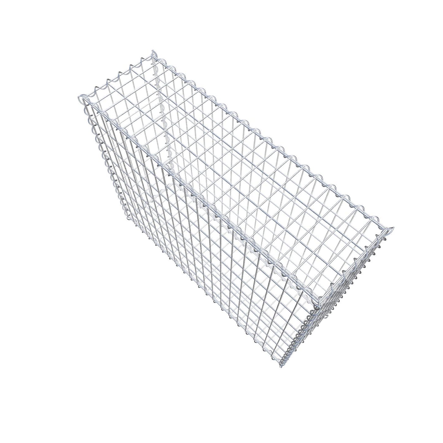 Gabbione 100 cm x 80 cm x 30 cm (L x H x P), maglia 5 cm x 10 cm, spirale