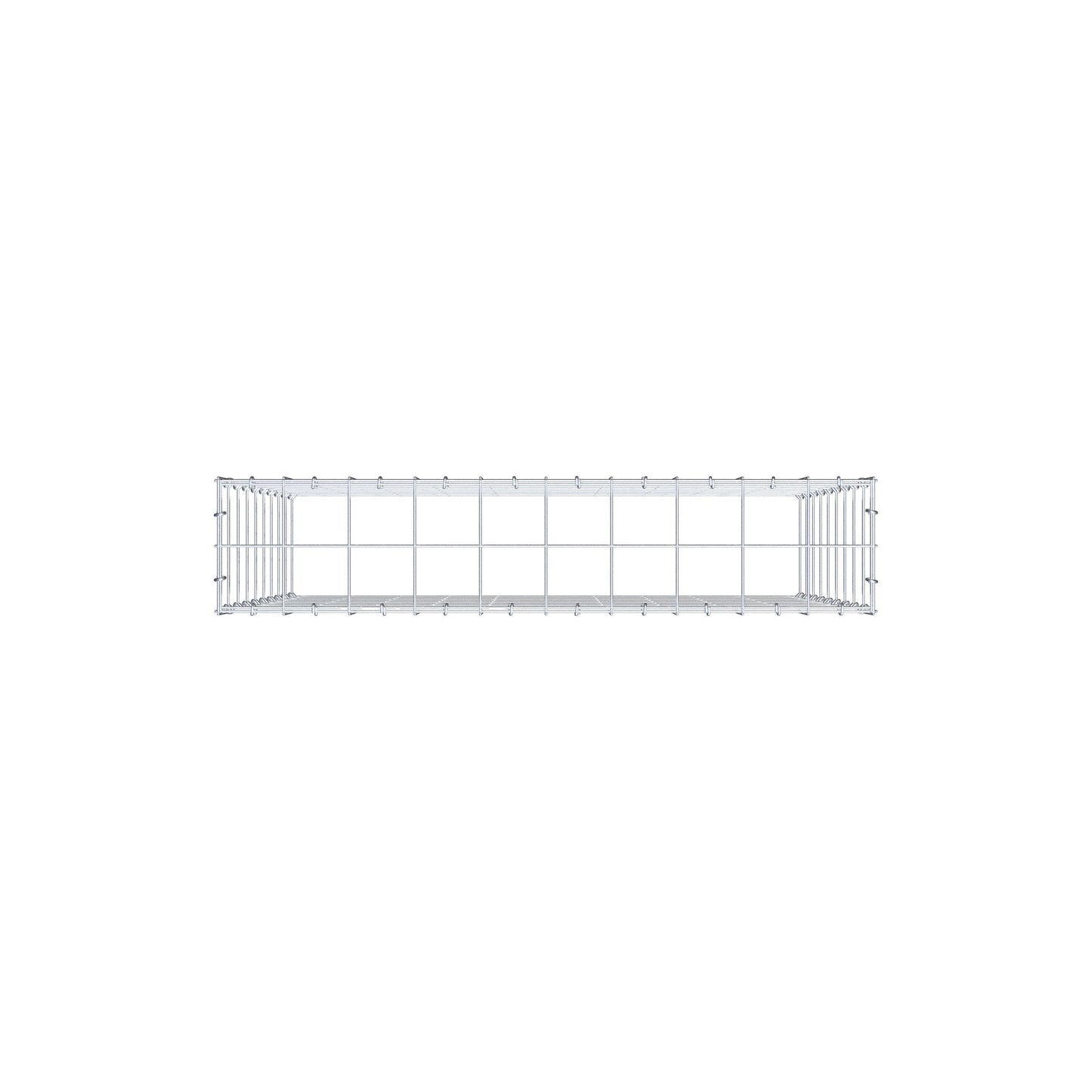 Monteret gabion type 3 100 cm x 90 cm x 20 cm (L x H x D), maskestørrelse 10 cm x 10 cm, C-ring